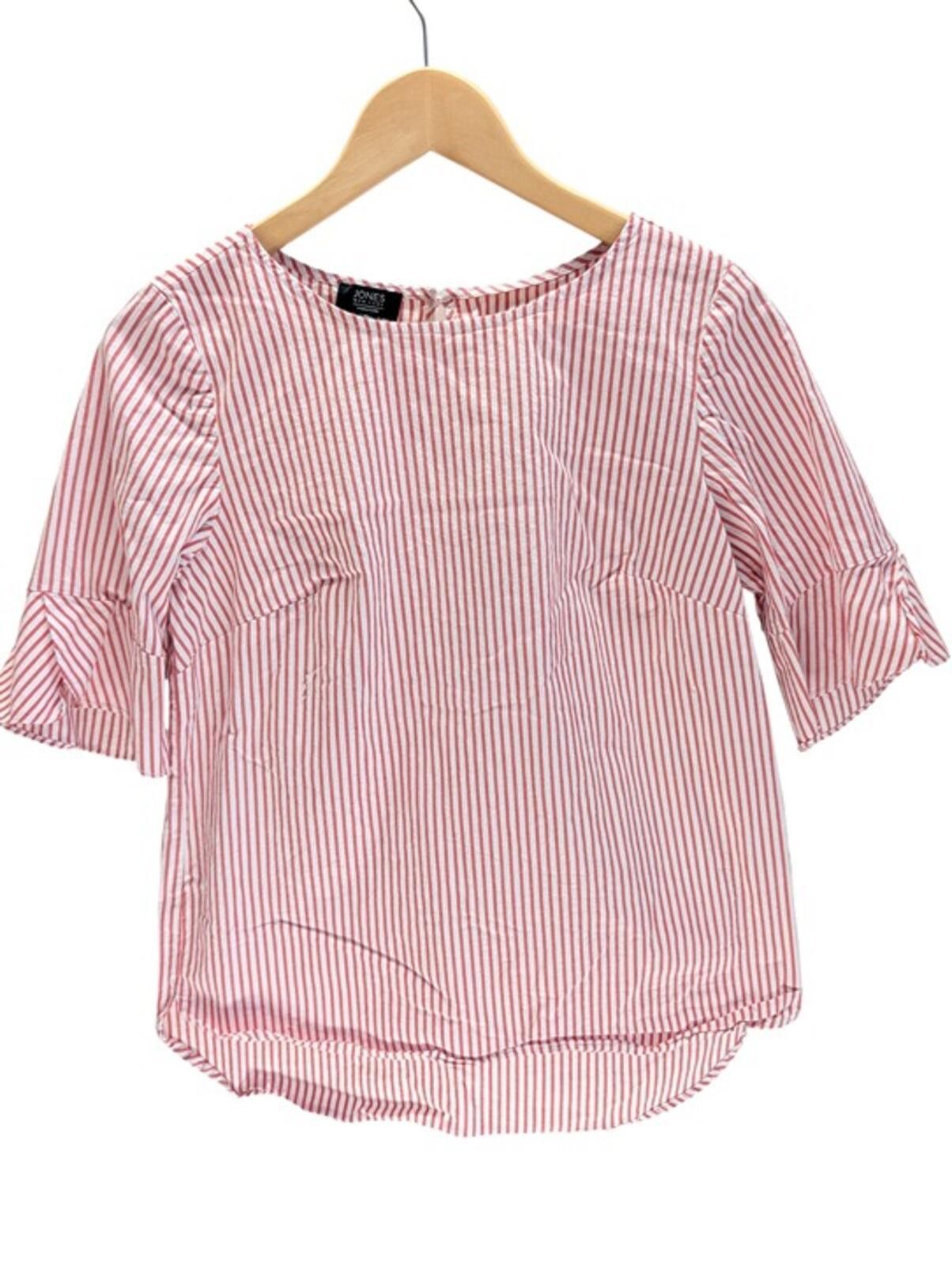 Jones New York Jones New York Signature Red & White Striped Blouse Top M Size M / US 6-8 / IT 42-44 - 1 Thumbnail