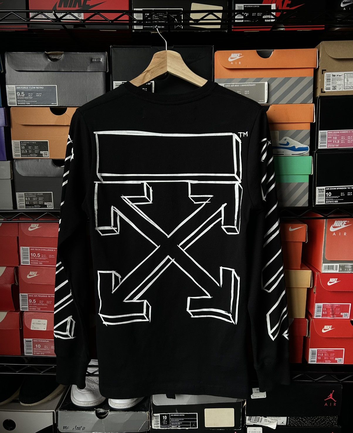 Off-White Off-White Stencil Long Sleeve T-shirt Size US XXS / EU 40 - 1 Thumbnail