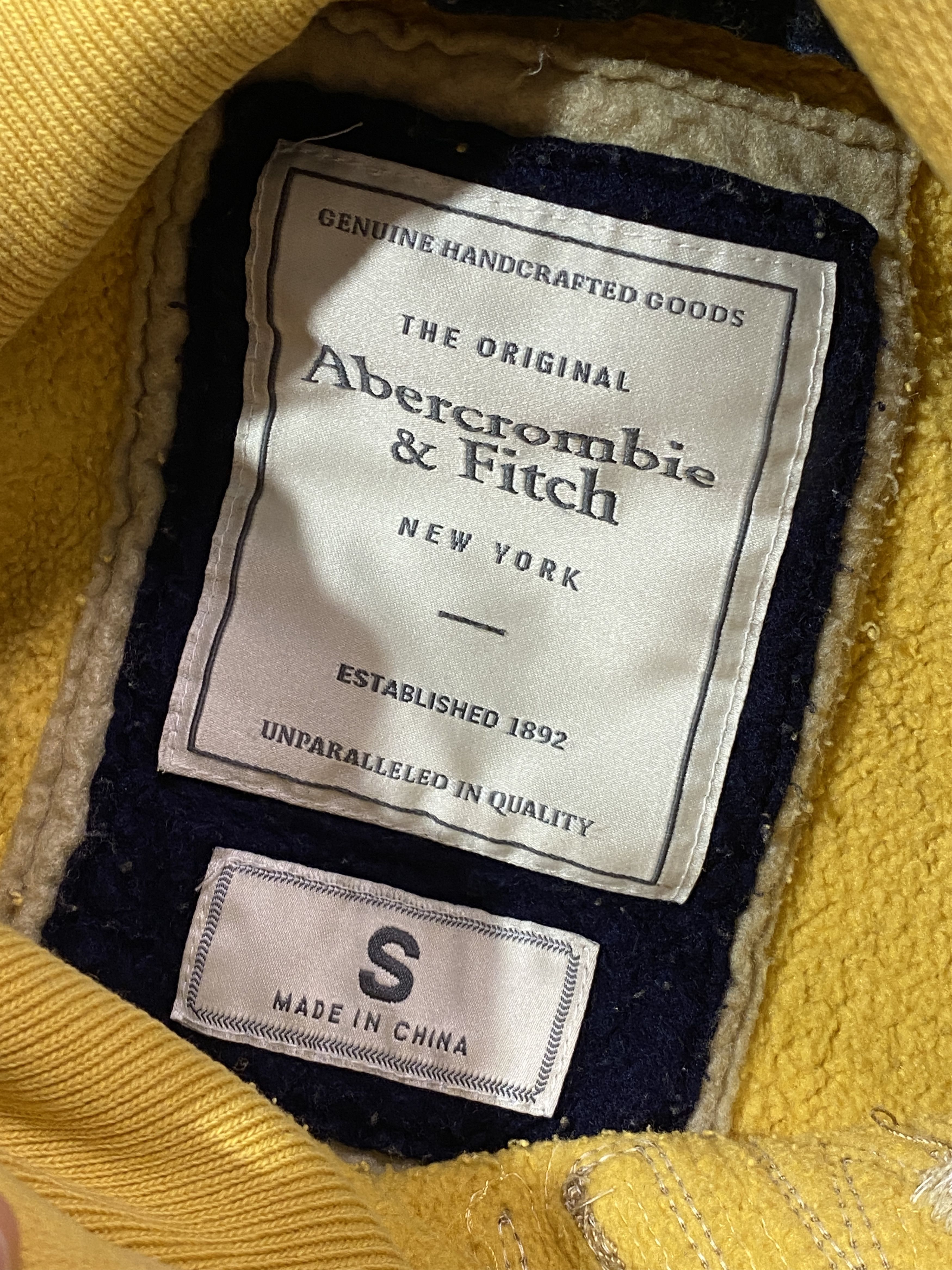 Abercrombie & Fitch #35 Big Logo Hoodie Distressed Style