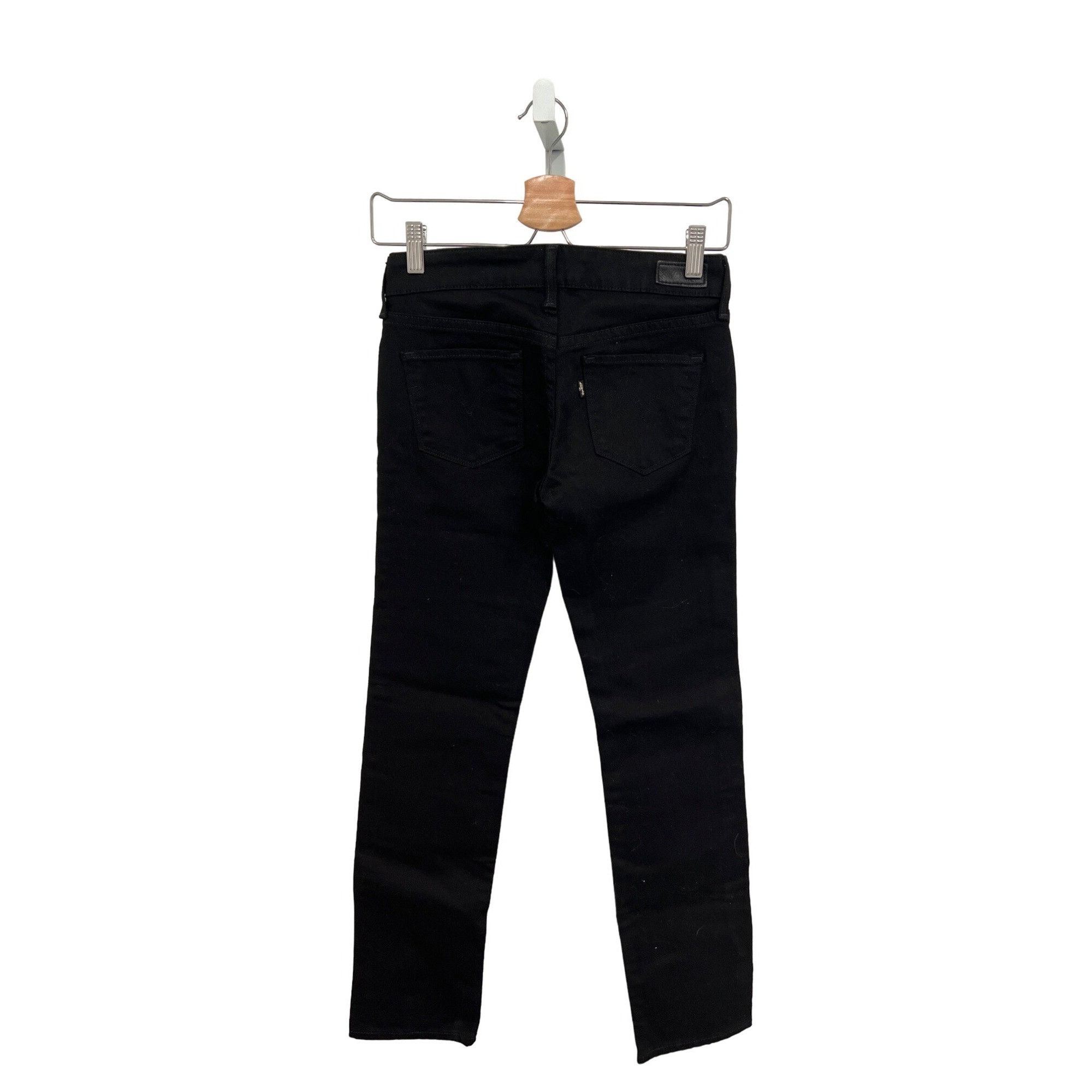 Levi's Levis Black Modern Rise Stretch Straight Jeans Size 25" / US 0 / IT 36 - 4 Thumbnail