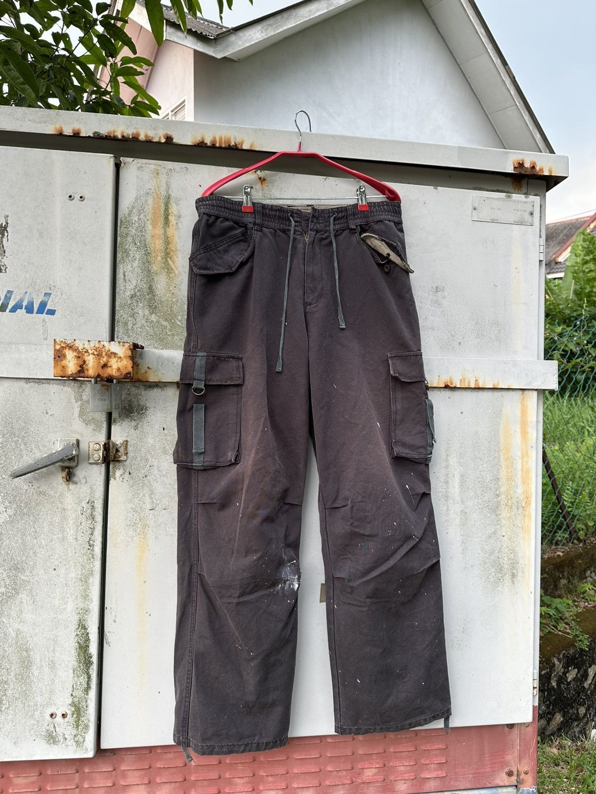 Vintage 👹THRASHED Faded Banana Nose Cargo Pants Size US 33 - 5 Thumbnail