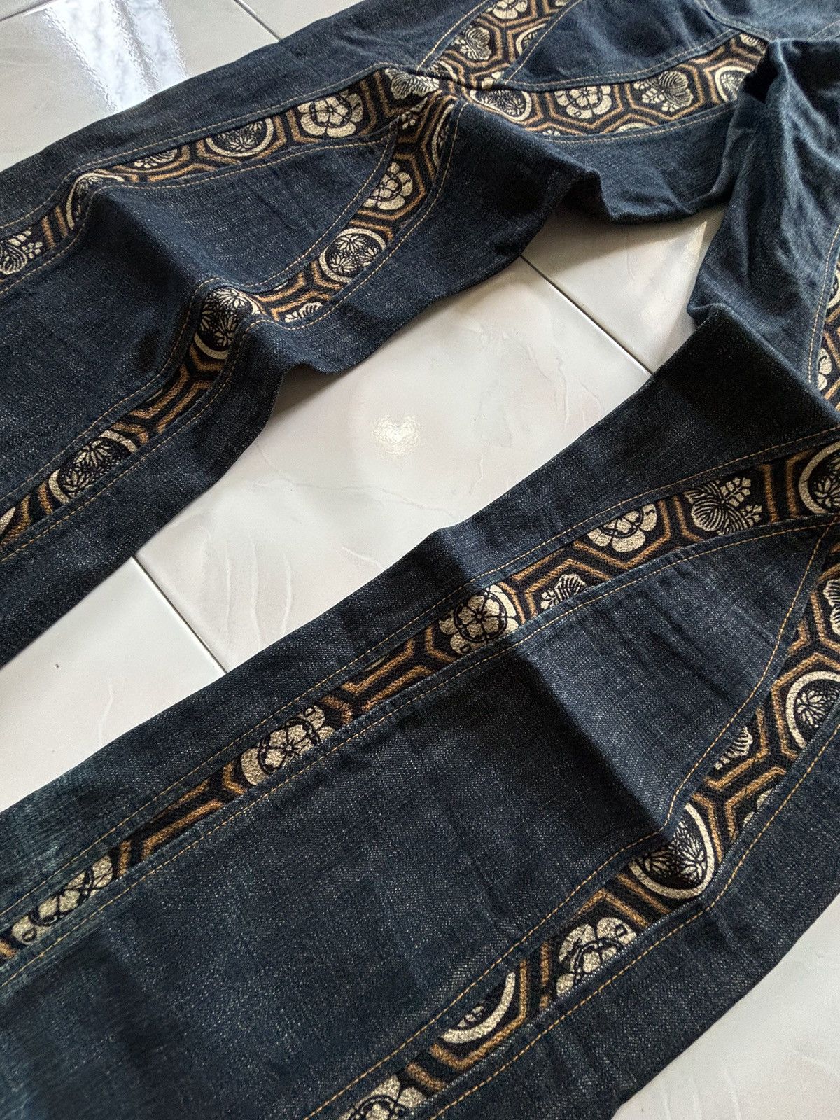 Japan Blue Juvenile Delinquent X Japan Blue Panelling Indigo Dyed Jeans Size US 38 / EU 54 - 5 Thumbnail