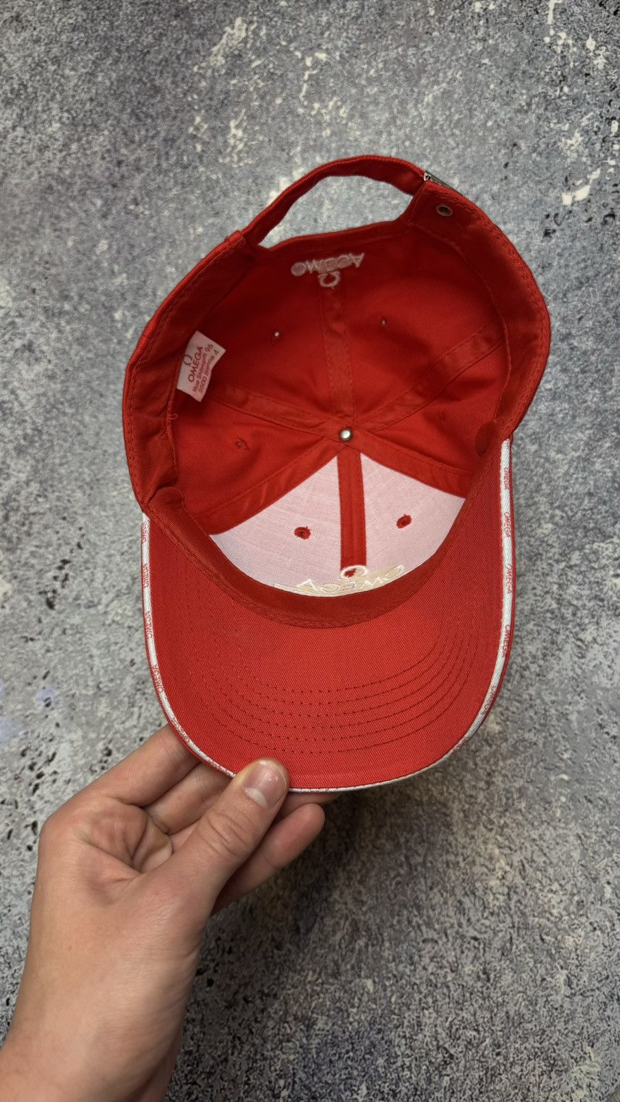 Omega × Vintage OMEGA CAP RED/WHITE EMBROIDERED ADJUSTABLE CAP Size ONE SIZE - 7 Thumbnail