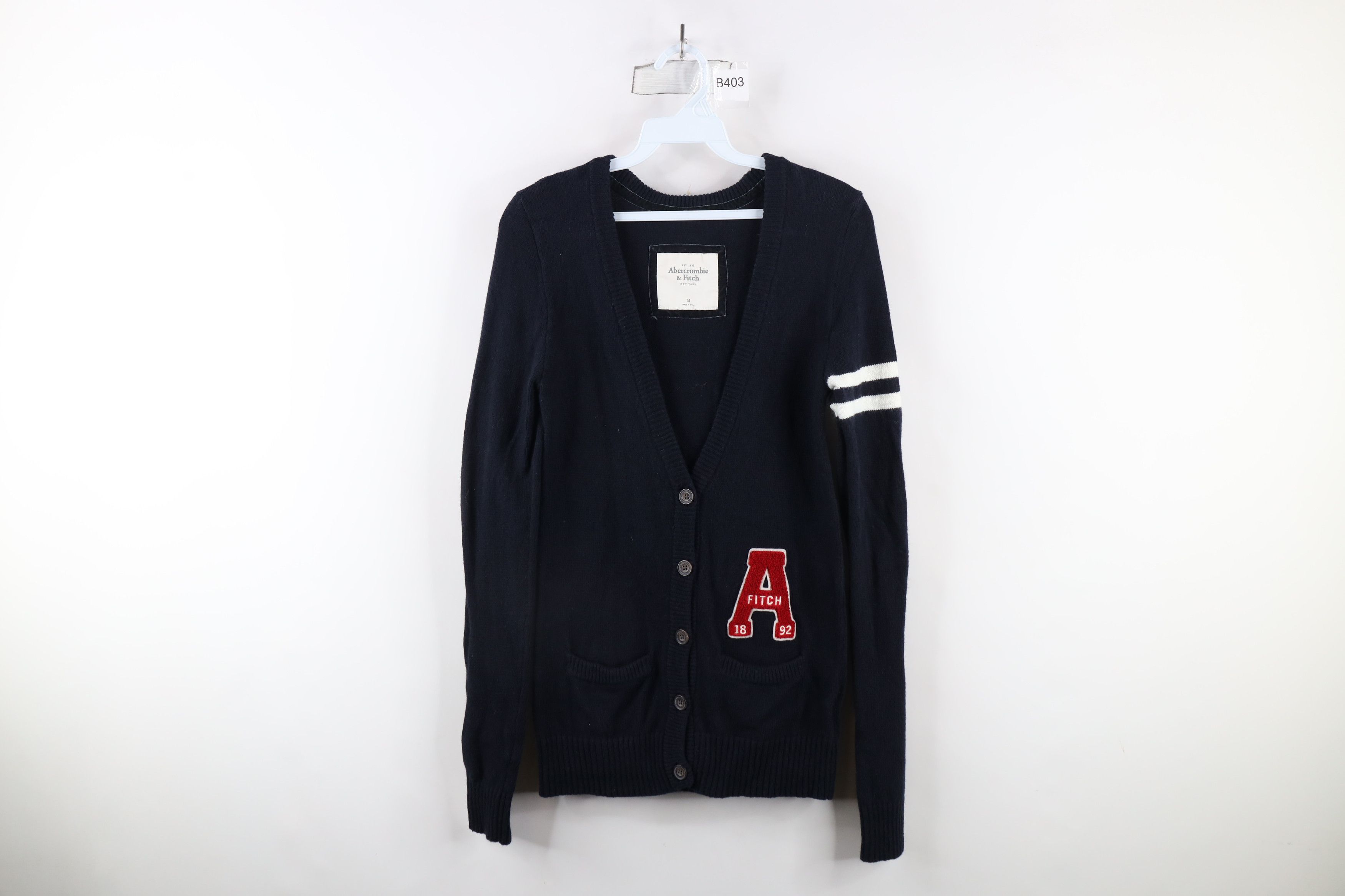 Abercrombie & Fitch × Vintage Vintage Abercrombie & Fitch Letterman Cardigan Sweater Size M / US 6-8 / IT 42-44 - 1 Thumbnail