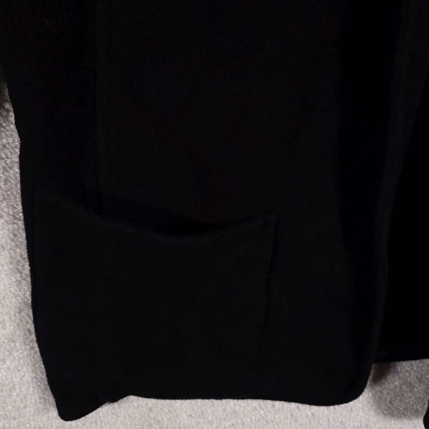 Vintage Pursuits Ltd Career Wool Open Front Blazer Jacket Women's 8 Black Pockets Collar Blazer Size M / US 6-8 / IT 42-44 - 5 Thumbnail
