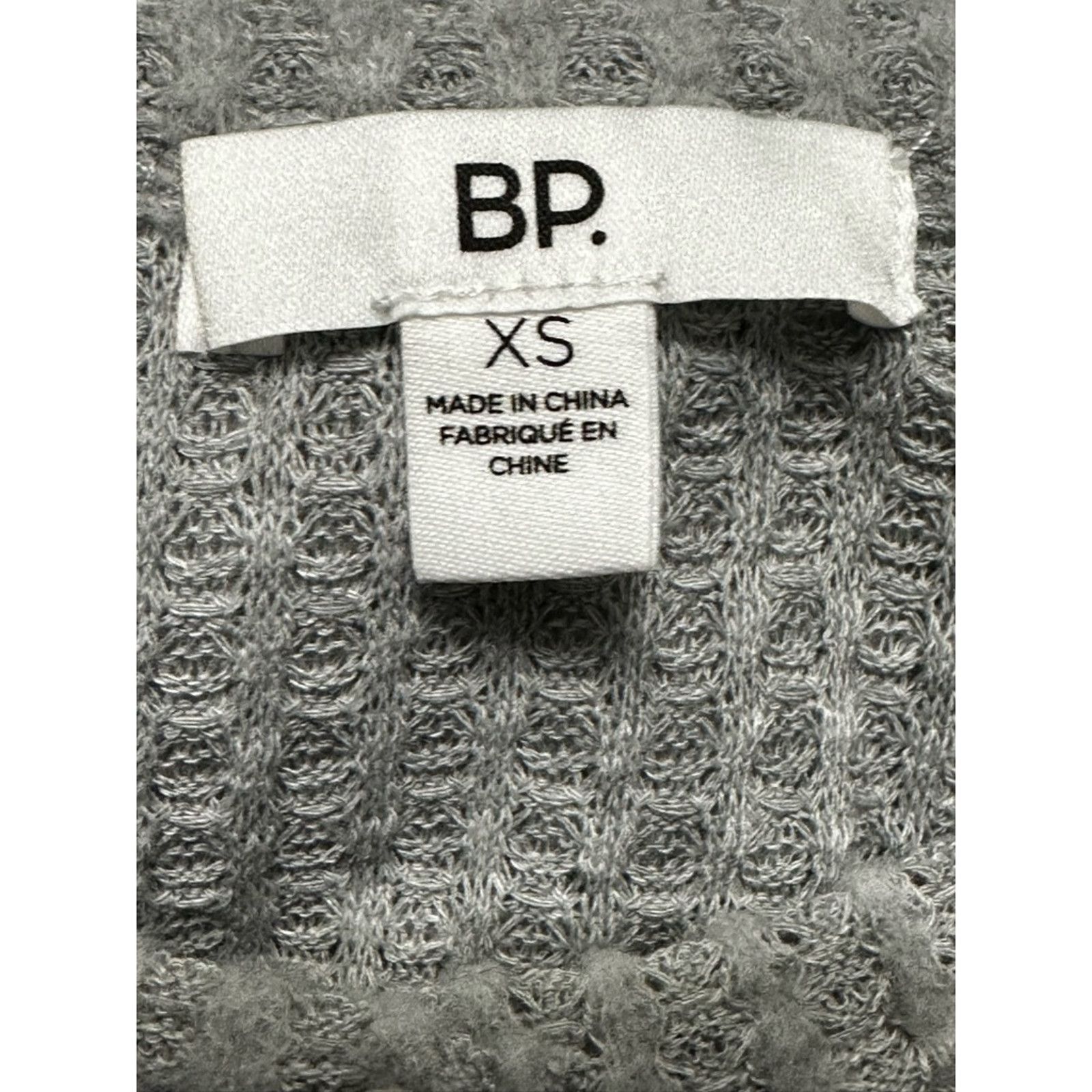 BP. BP Top Heathered Waffle Knit Henley Long Sleeve Gray XS NWOT Size XS / US 0-2 / IT 36-38 - 7 Thumbnail