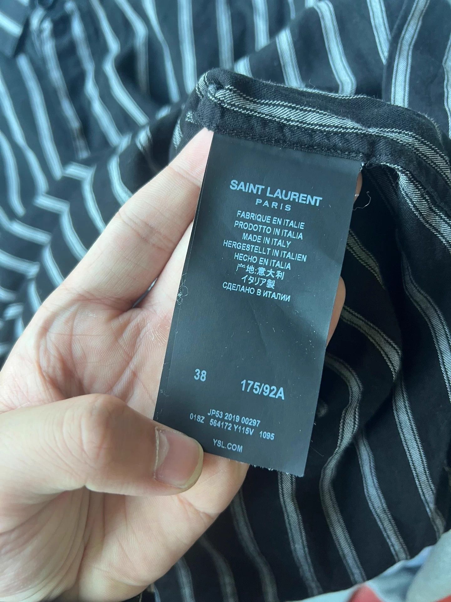 Saint Laurent Paris Saint Laurent SLP20SS Striped Shirt Size US M / EU 48-50 / 2 - 6 Thumbnail