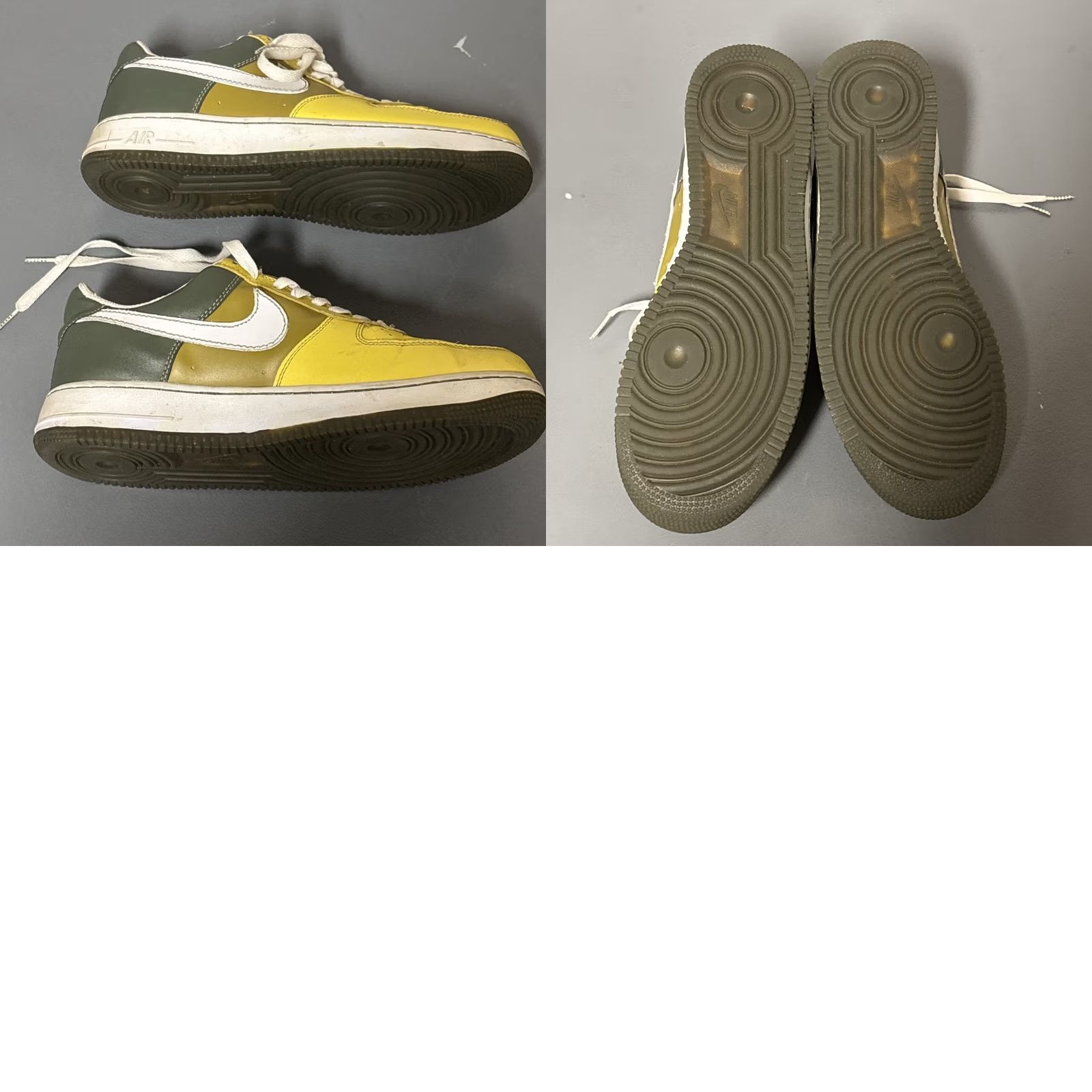 Nike Nike Air Force 1 Sneaker Mens 11 Low Top Yellow Olive Forest Green Rare Overall Used Excellent Mens Size US L / EU 52-54 / 3 - 8 Thumbnail