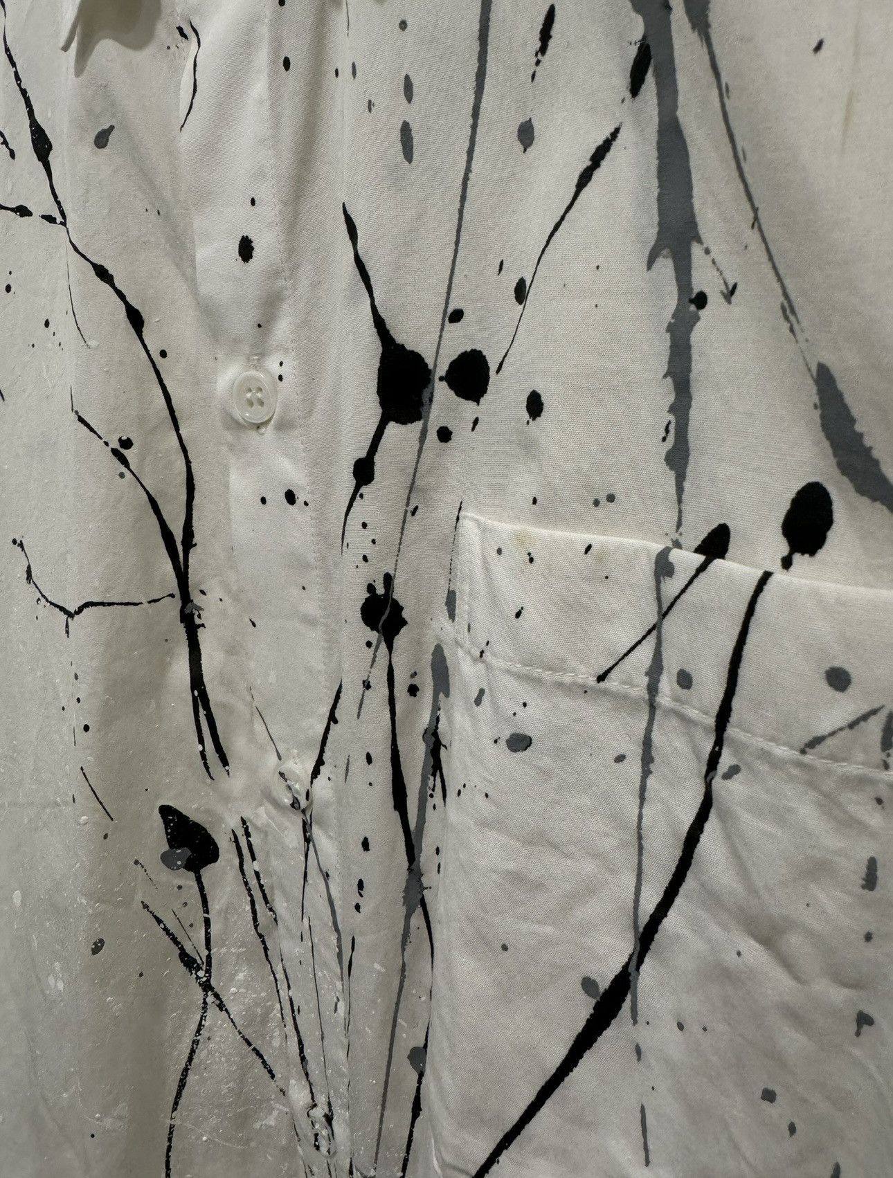 Yohji Yamamoto Yohji Yamamoto S’yte Splash Painted Long Shirt Size US L / EU 52-54 / 3 - 4 Thumbnail