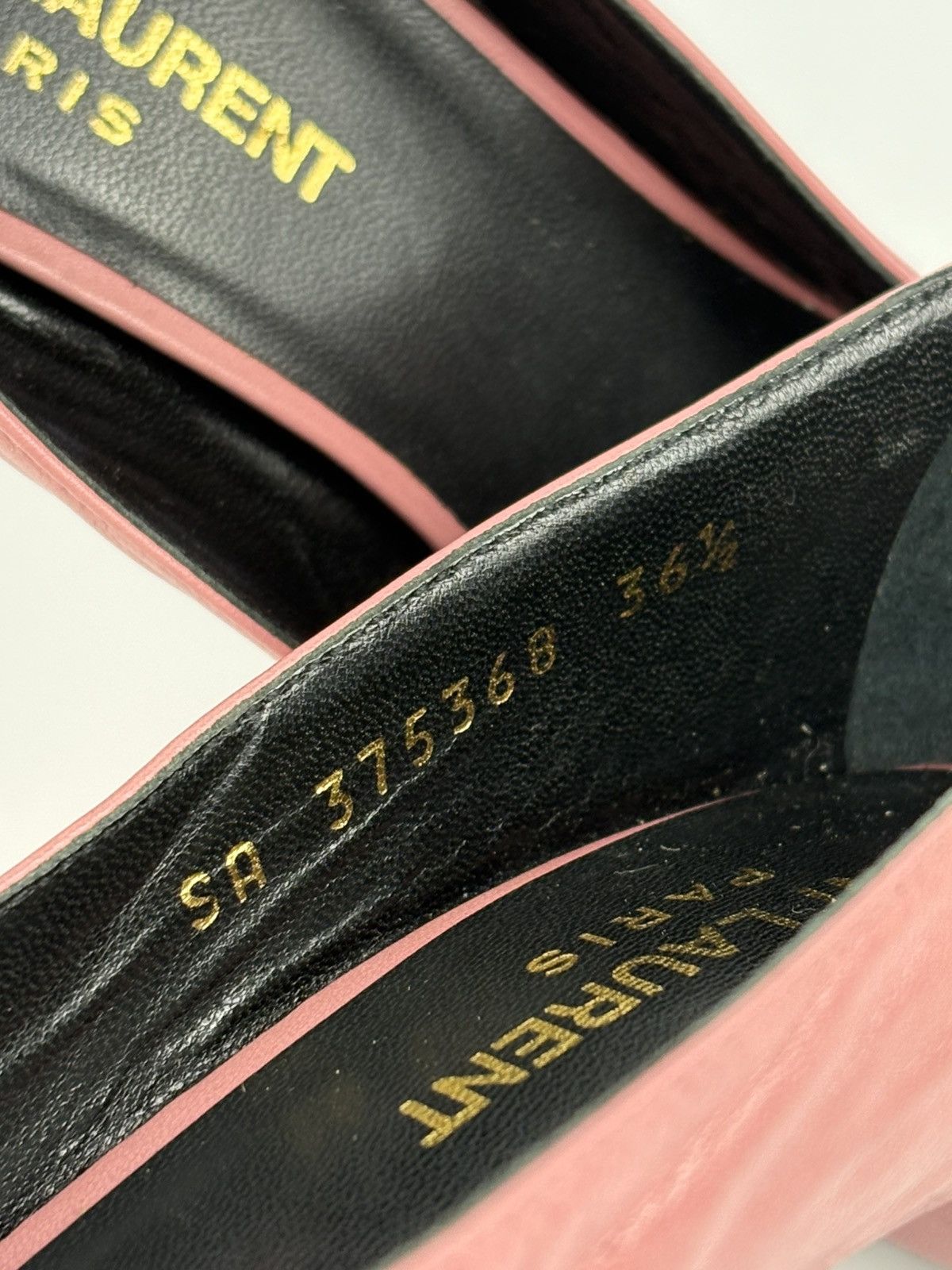 Saint Laurent Paris SLP Pointed Toe Pumps Fushia Leather Heels Size US 6.5 / IT 36.5 - 8 Thumbnail