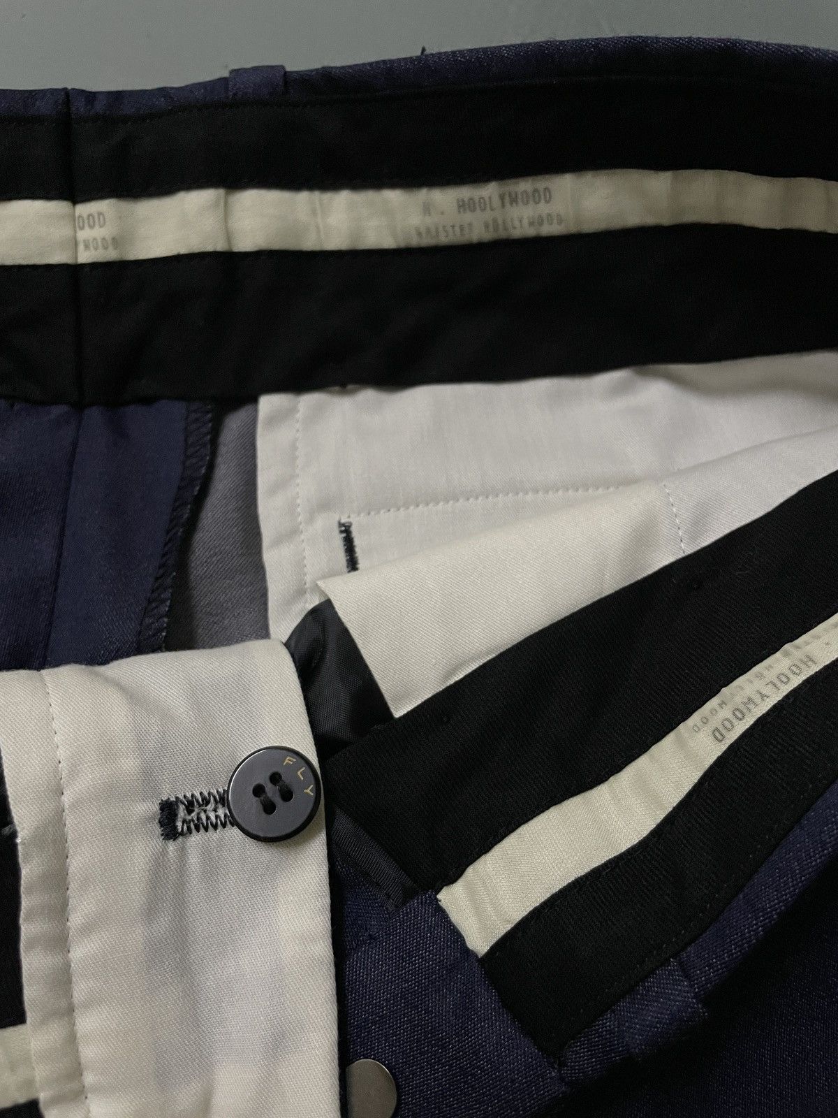 Designer × Japanese Brand × N.Hoolywood N. Hoolywood Blue Navy Casual Silk Pants Size US 30 / EU 46 - 3 Thumbnail