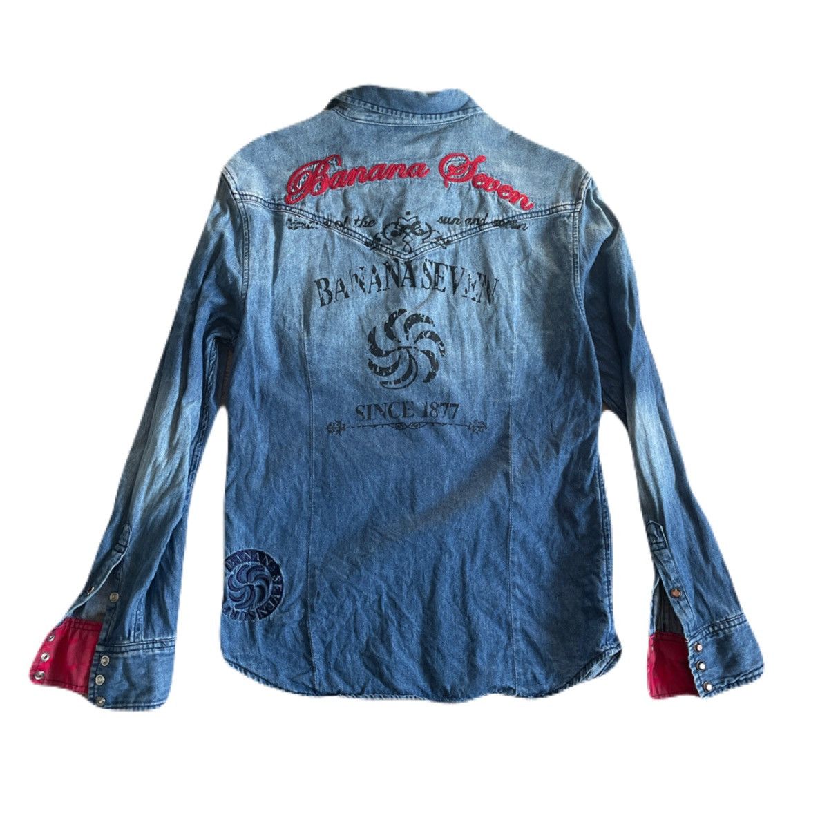 If Six Was Nine 2000s Japanese archive Vkei Gyaruo Poem Denim Shirts Y2K Size US S / EU 44-46 / 1 - 2 Thumbnail