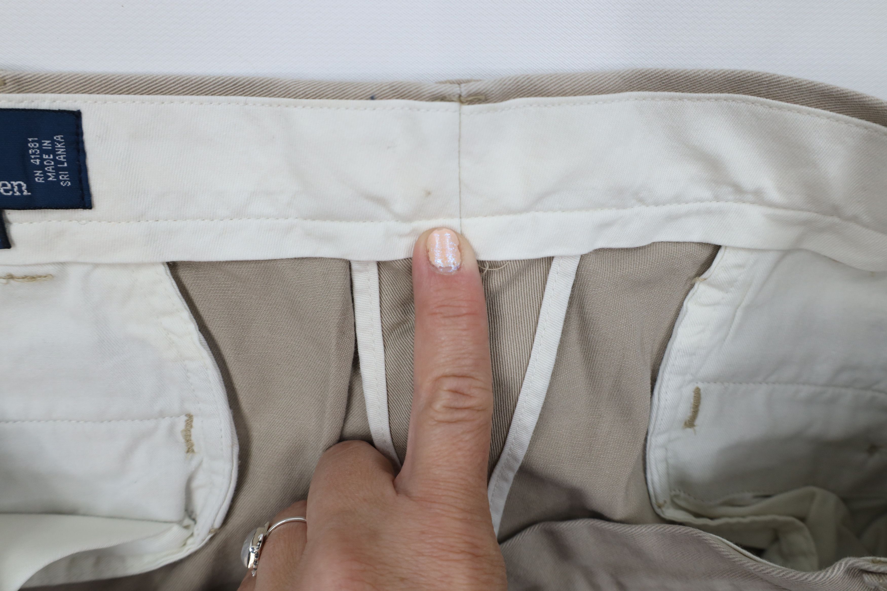 Ralph Lauren Vintage 90s Ralph Lauren Wide Leg Chino Pants Beige Cotton Size US 36 / EU 52 - 8 Thumbnail