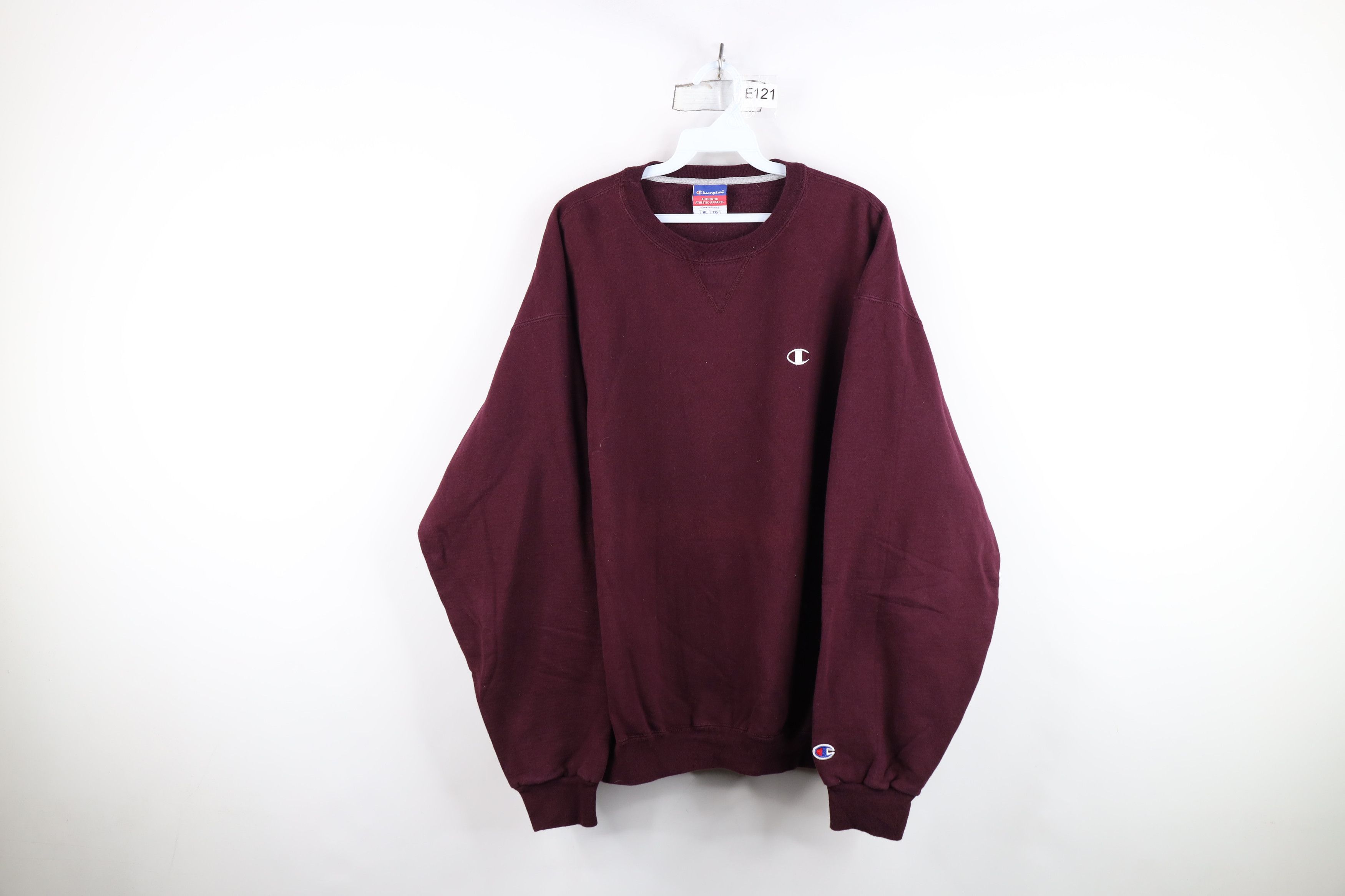 Champion Vintage 90s Champion Classic Logo Crewneck Sweatshirt Purple Size US XL / EU 56 / 4 - 1 Thumbnail
