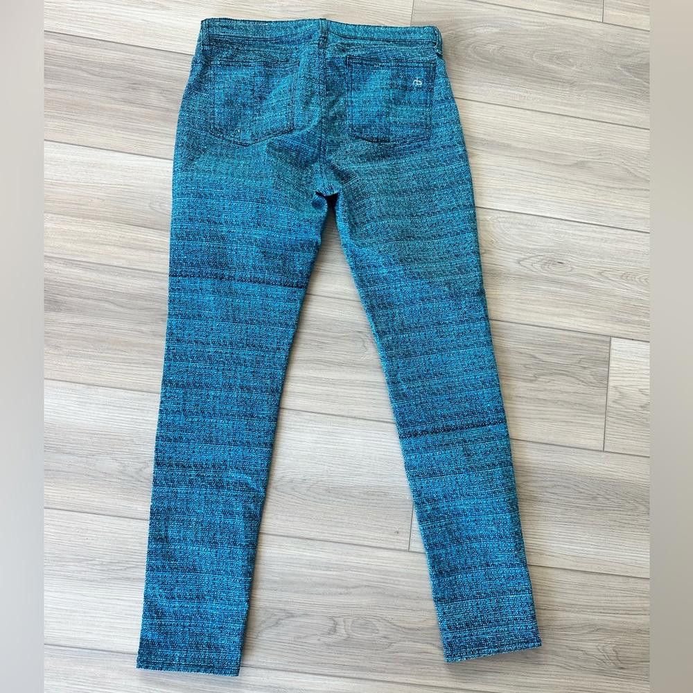 Rag & Bone Rag & Bone Turquoise Blue Black Tweed Print Stretch Pant 30 Size 30" / US 8 / IT 44 - 5 Thumbnail
