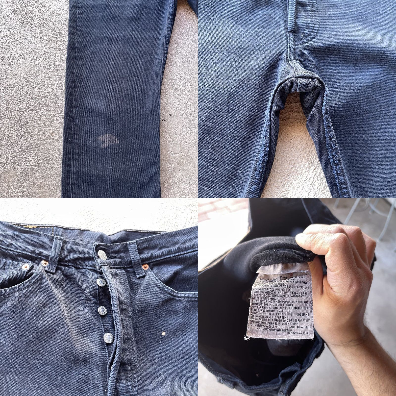 Levi's VINTAGE Levi's 501 Jeans Men 30x30 Black Straight Denim Pants 80s 90s Western Shirt Size US 30 / EU 46 - 8 Thumbnail