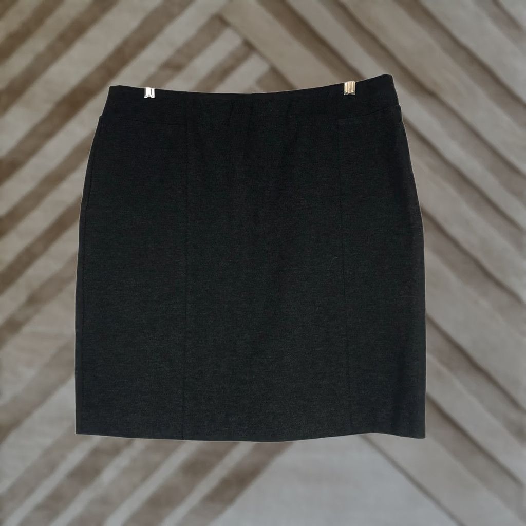 J. Jill J. Jill Skirt Womens L Gray WOMEN ELASTC WAIST PONTE PENCIL Size 36" / US 14 / IT 50 - 1 Thumbnail