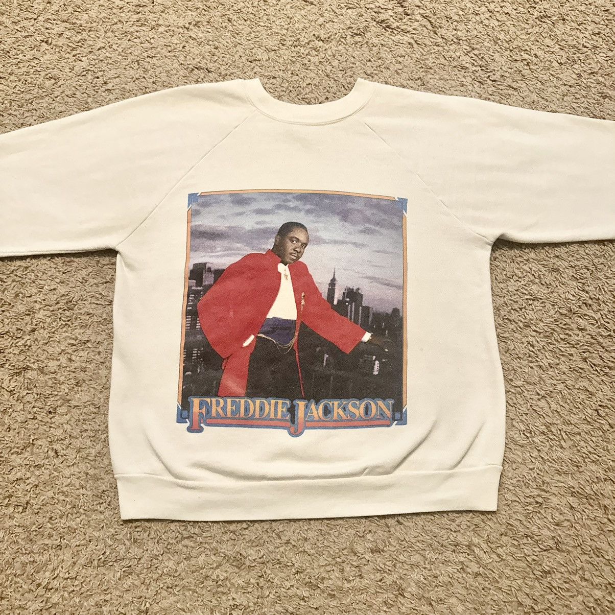 Band Tees VINTAGE 1985 FREDDIE JACKSON SWEATSHIRT! Size US L / EU 52-54 / 3 - 5 Thumbnail