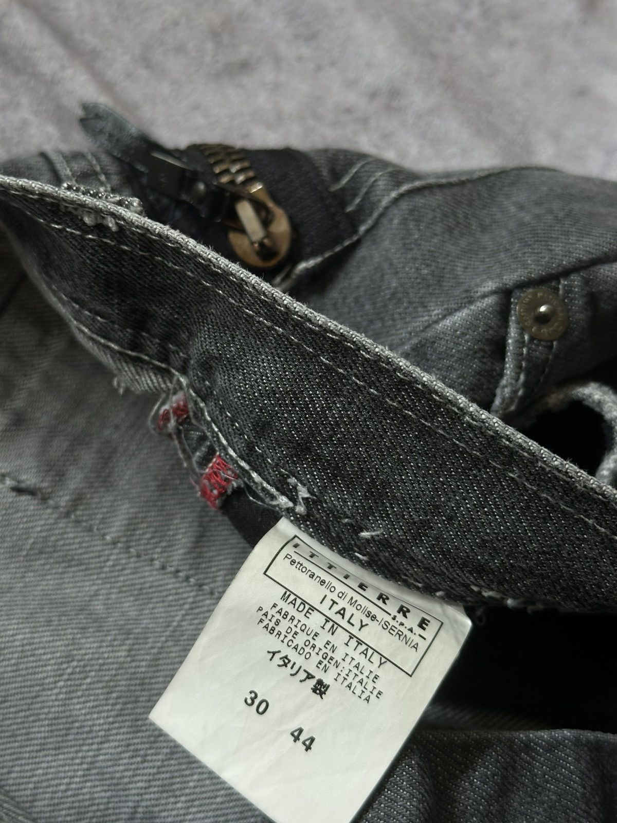 Costume National C'N'C Costume National Gray Constracted Straight Leg Jeans Size US 30 / EU 46 - 14 Thumbnail