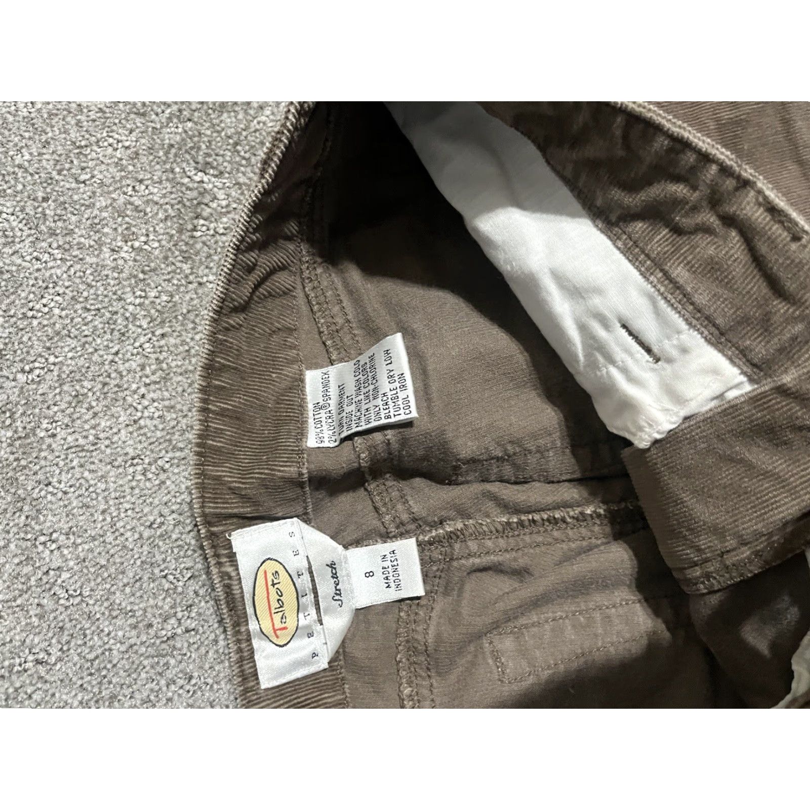Talbots Talbots Pants Womens 8P Brown Corduroy Straight Pockets Cotton Blend Modern, 90s City Preppy Womens Size 30" / US 8 / IT 44 - 5 Thumbnail