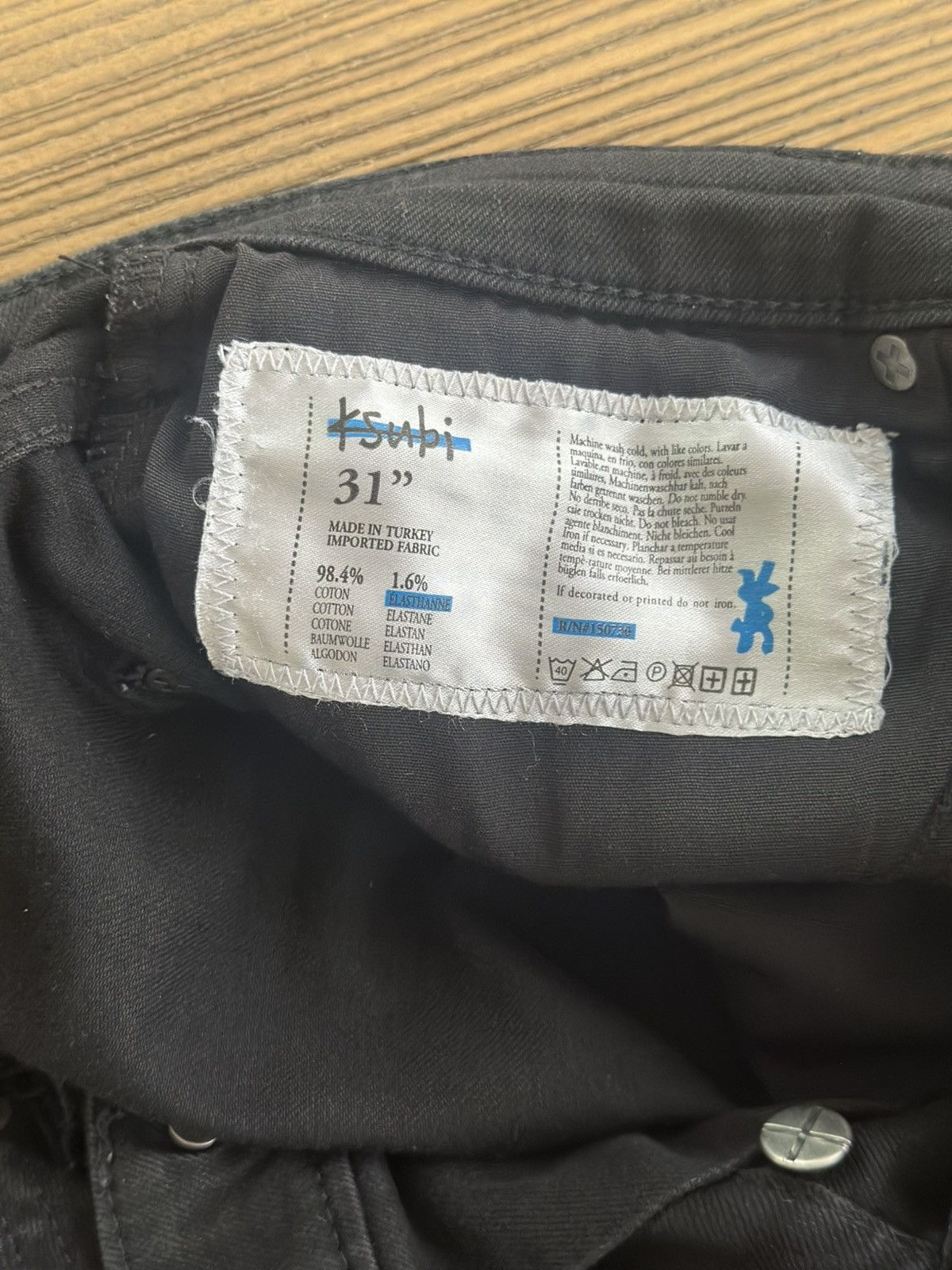 Ksubi Mens Ksubi Chitch Laid Black Denim Jeans Size US 31 - 3 Thumbnail