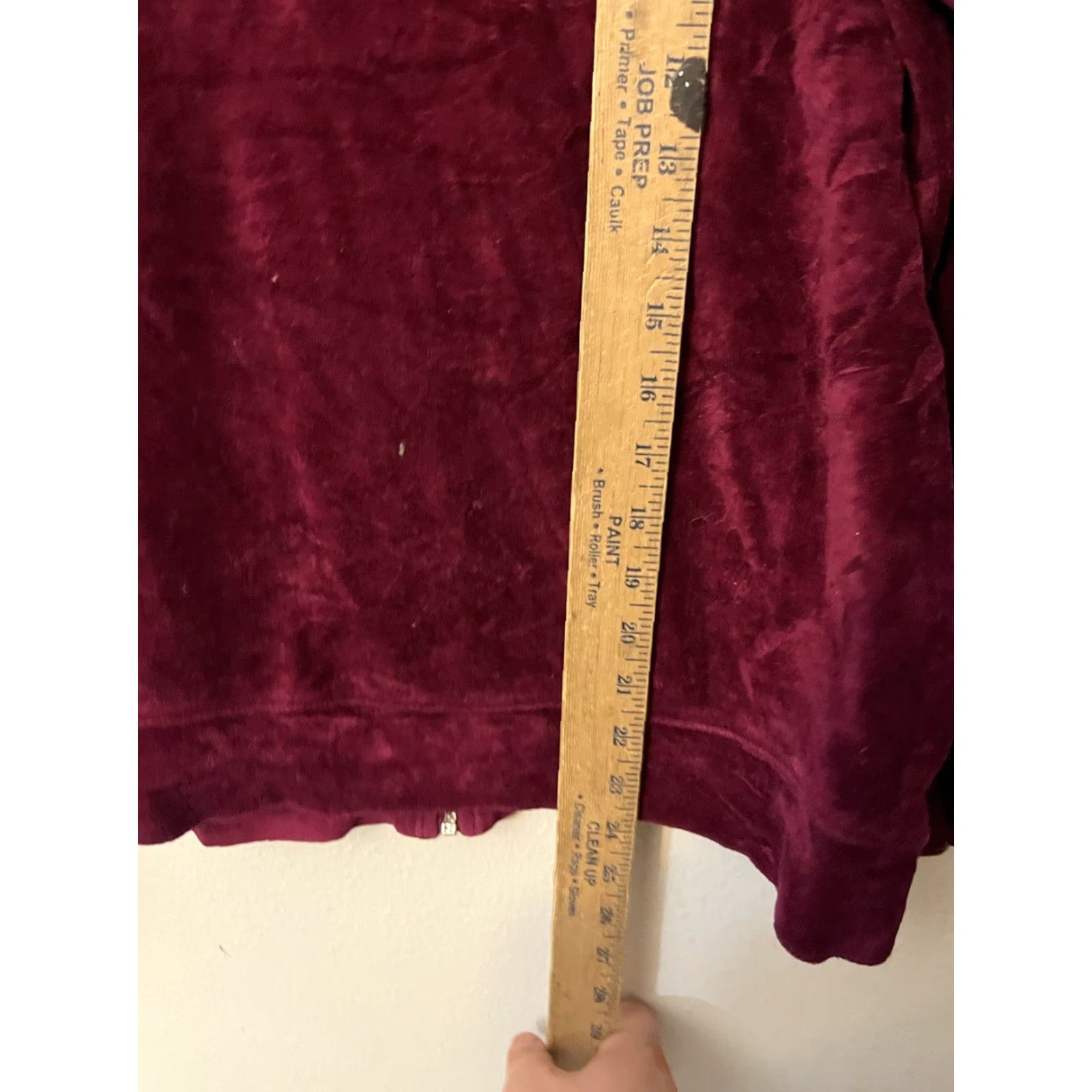 Vintage Karen Scott Womens Jacket Velour Full Zip Burgundy Red Knit L Adults Size L / US 10 / IT 46 - 4 Thumbnail