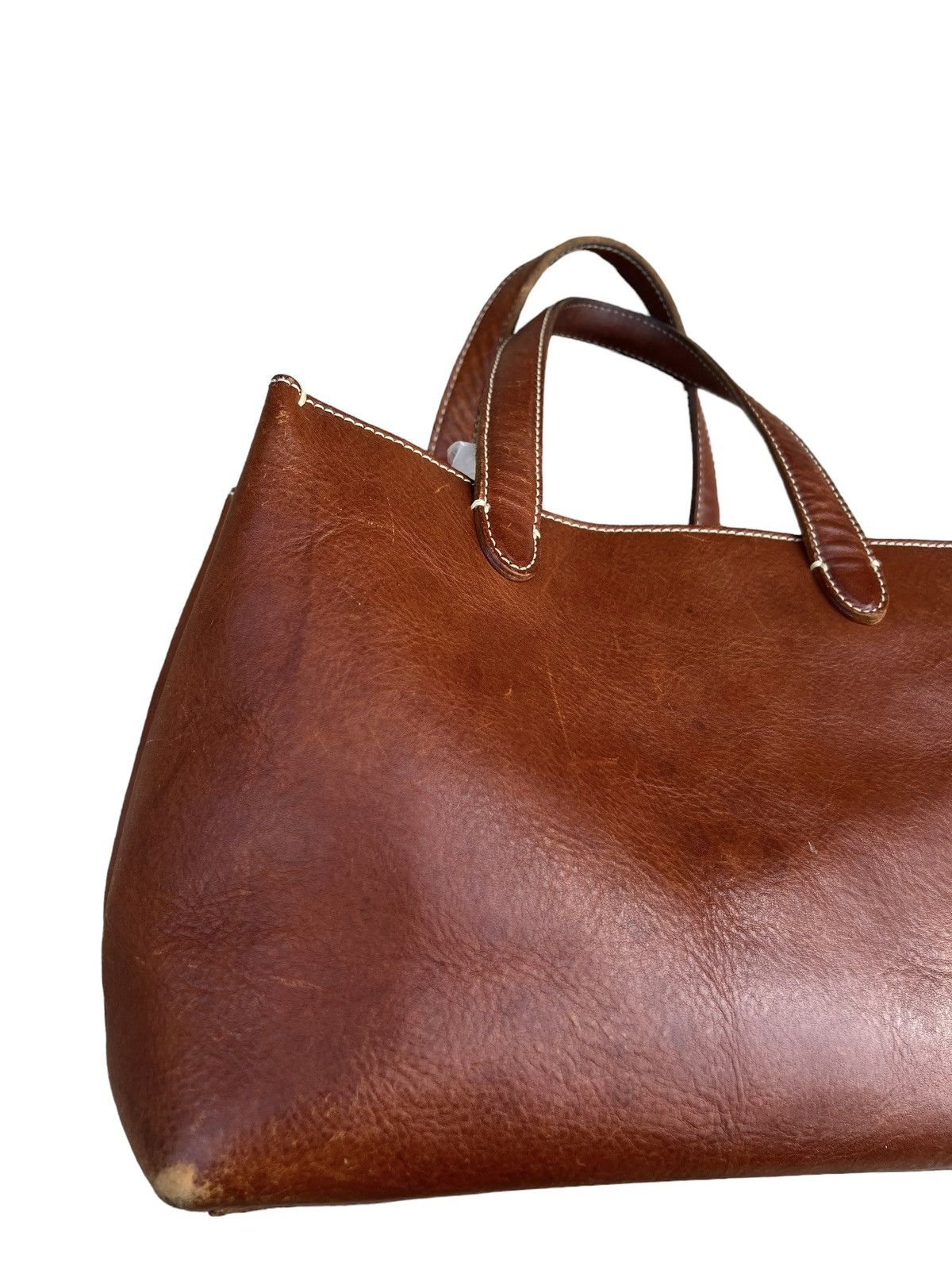 Leather Vintage Tsuchiya Kaban Patina Leather Mini Bag Size ONE SIZE - 9 Thumbnail