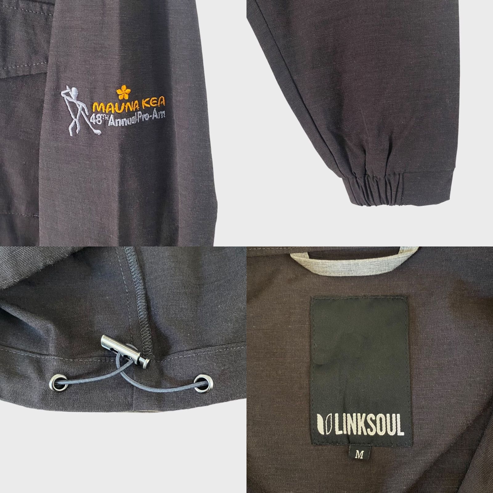 Vintage Linksoul Boardwalker Full-Zip Windbreaker Jacket Men's Gray M Logo Mauna Kea Golf Size US M / EU 48-50 / 2 - 8 Thumbnail
