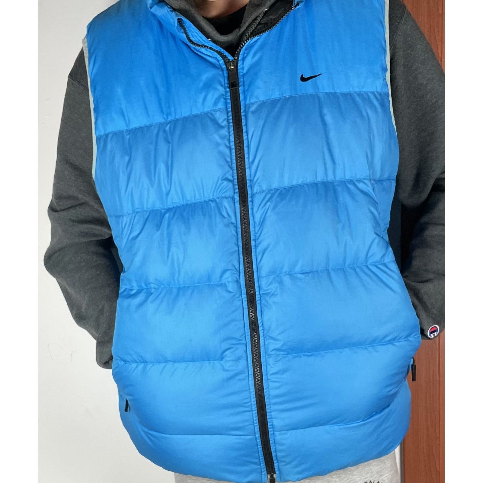Nike Nike 550 Men's Blue Full Zip Down Puffer Vest Jacket Large Size US L / EU 52-54 / 3 - 2 Thumbnail