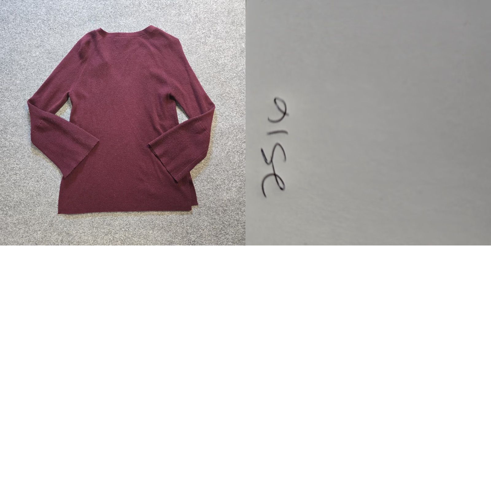 J.Crew J.CREW Sweater Women's Medium Purple Burgundy Wool Blend Knit Long Flared Sleeve V-Neck Casual Career Pullover Womens Size M / US 6-8 / IT 42-44 - 8 Thumbnail