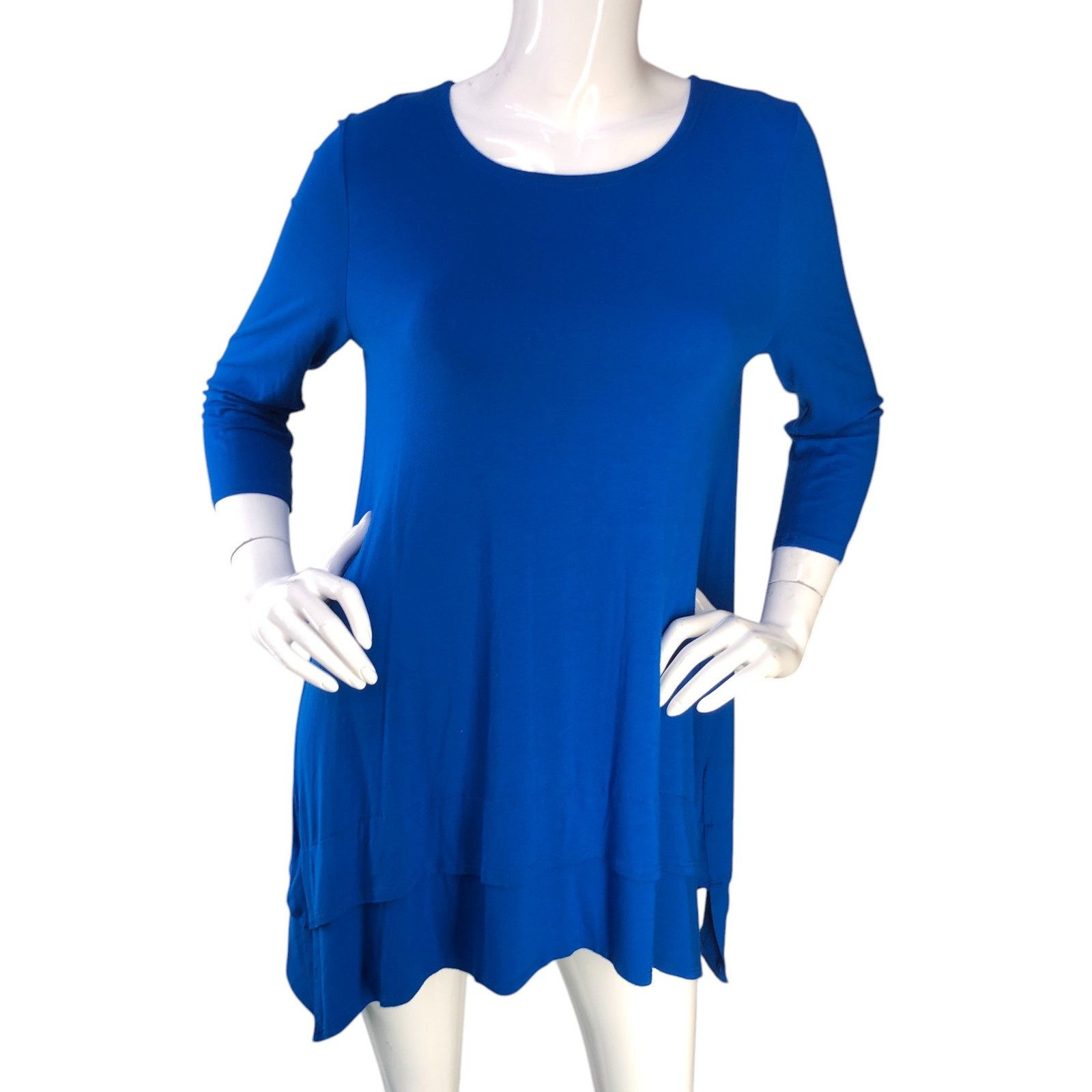 Eileen Fisher Eileen Fisher Size S Top Tunic Layered 3/4 Sleeve Stretch Size S / US 4 / IT 40 - 11 Thumbnail