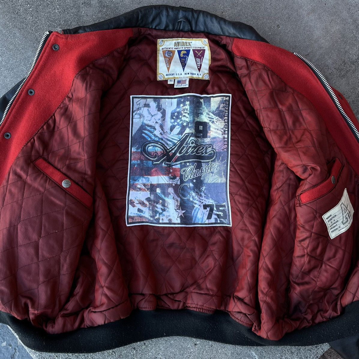 Avirex × Vintage Vintage 90’s Avirex Wool Varsity Sports Leather Jacket 4XL Size US XXL / EU 58 / 5 - 2 Thumbnail