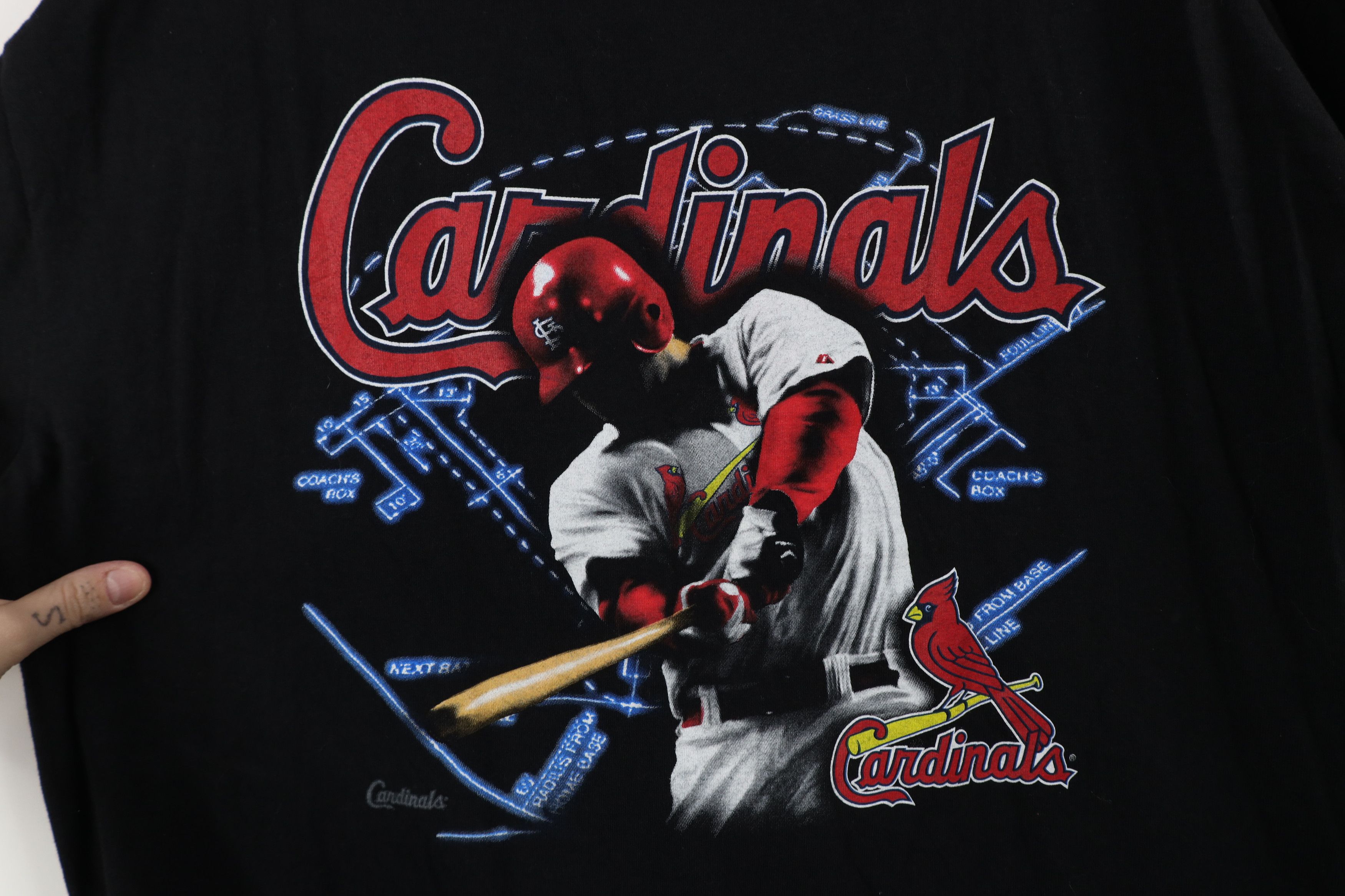 Vintage Vintage Y2K MLB St Louis Cardinals Baseball T-Shirt Black Size US L / EU 52-54 / 3 - 4 Thumbnail
