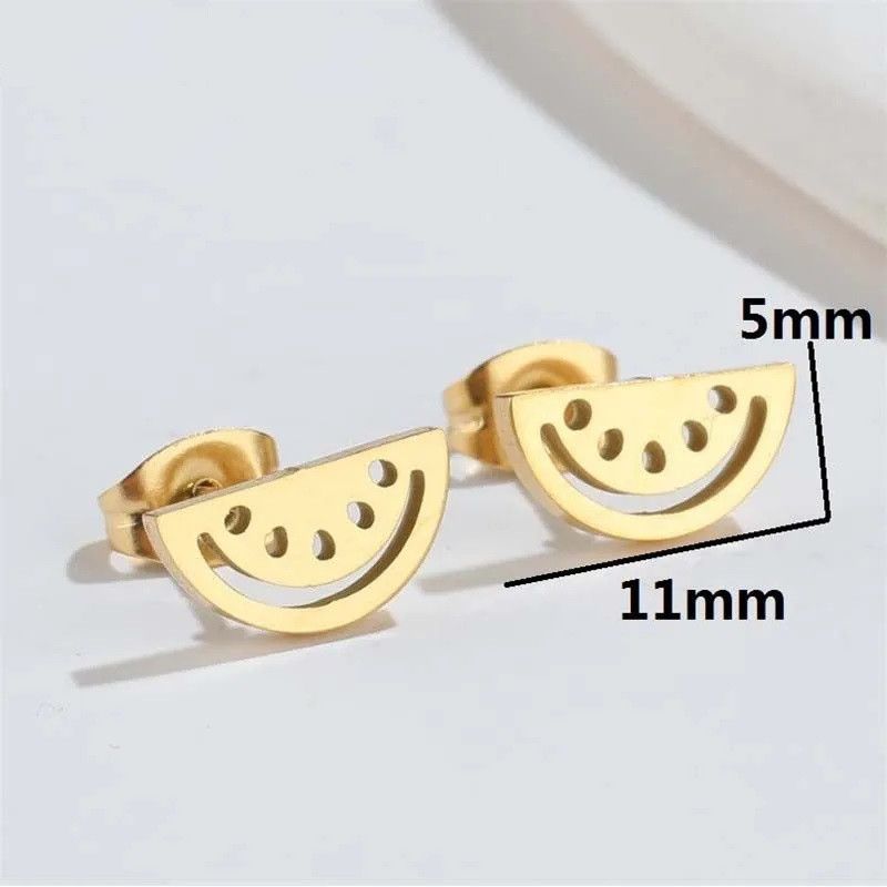 Jewelry Watermelon Stud Earrings Charm Earring Gift Size ONE SIZE - 2 Thumbnail