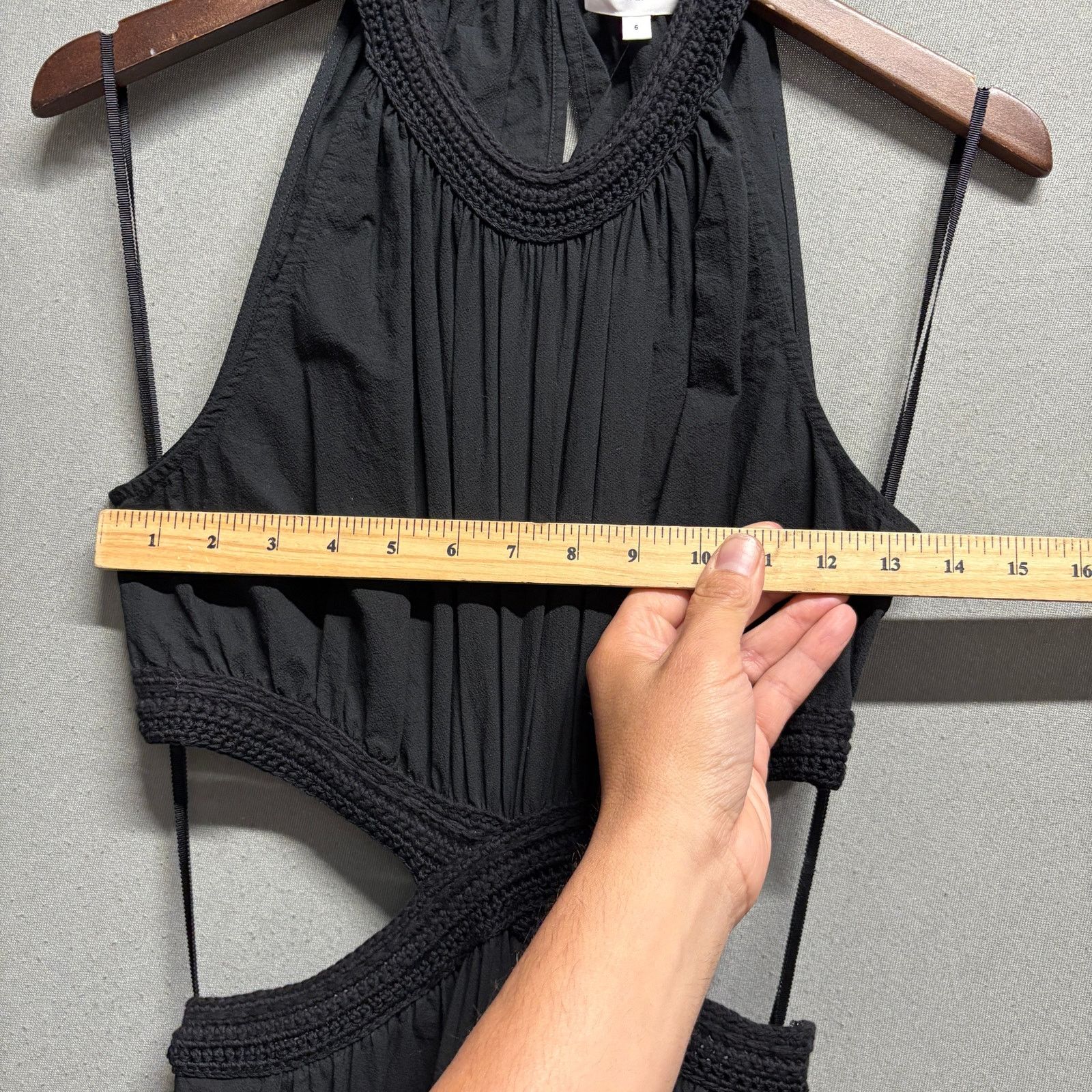 A.L.C. A.L.C. Casey Cutout Maxi Dress Size 6 Black 100% Cotton Size XS / US 0-2 / IT 36-38 - 15 Thumbnail