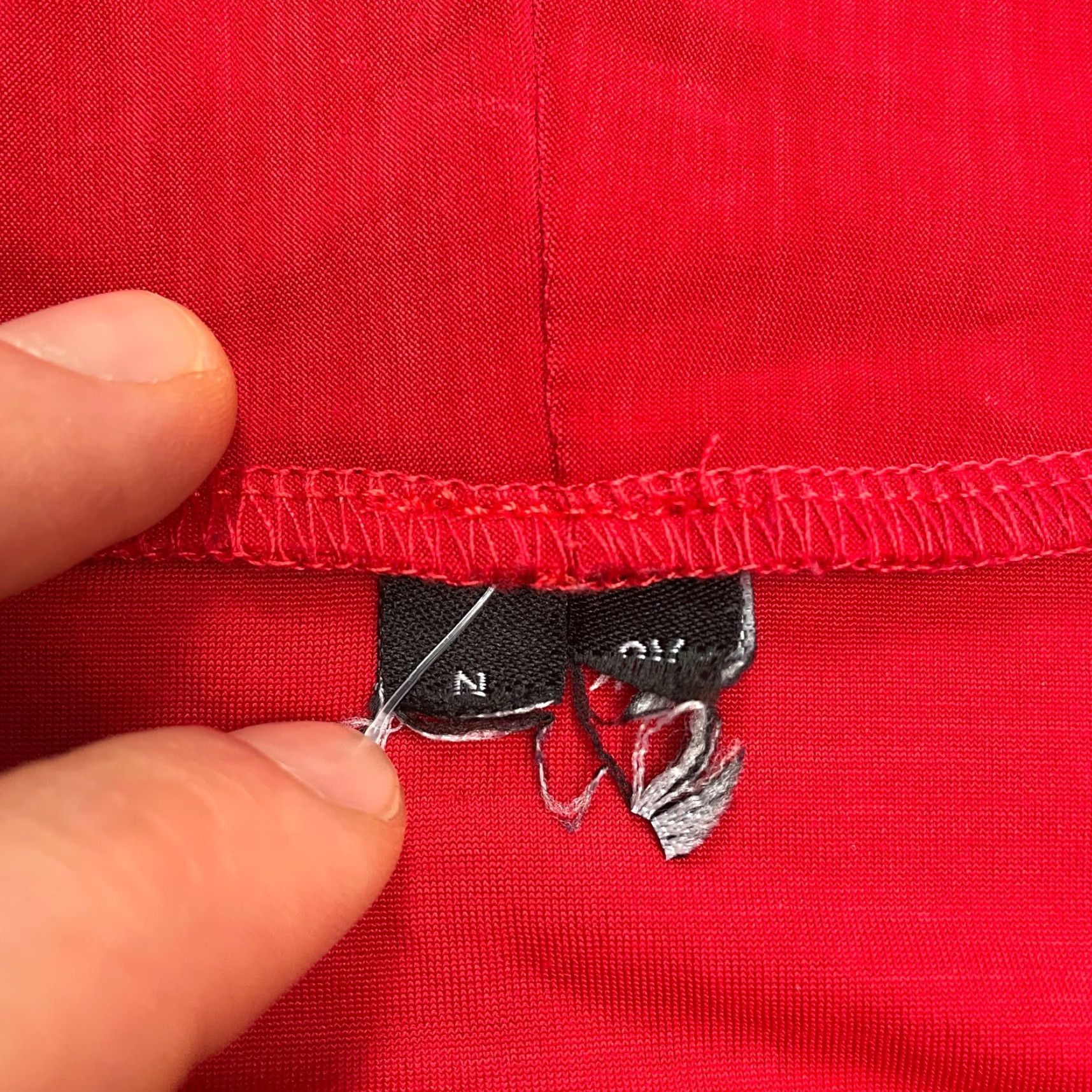 Vintage New Directions Cardigan Blouse Womens 2X Red Black Chain Necklace Stretch Knit Solid Long Sleeve Casual/Workwear Women's Plus Size Size XXL / US 16-18 / IT 52-54 - 4 Thumbnail