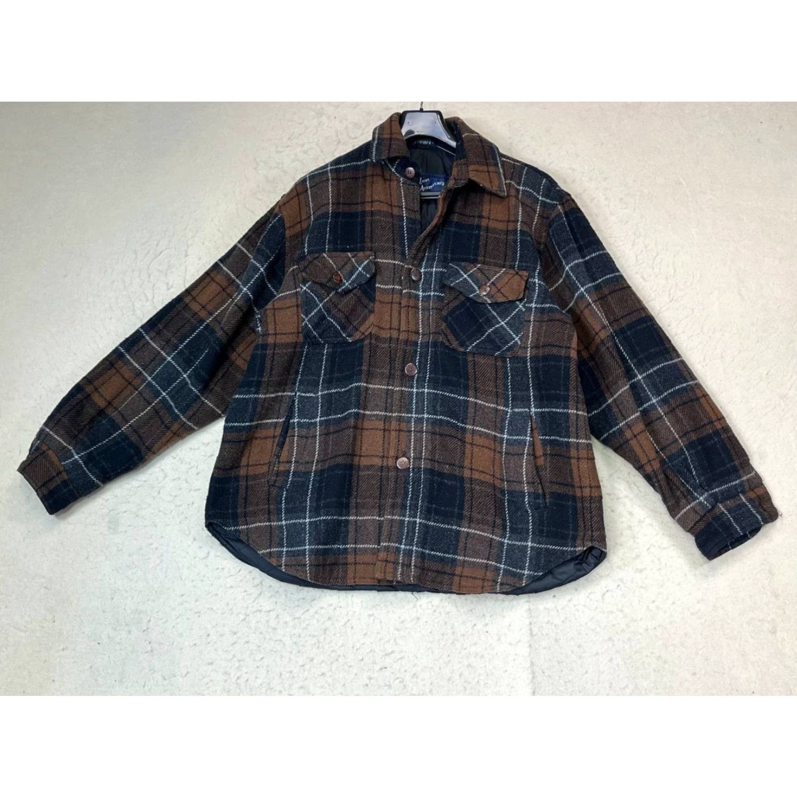 Vintage VINTAGE Life Adventures Shacket Jacket Mens L Plaid Wool Blend Insulated Nylon Lined Brown 80s 90s Classic Outdoor Size US L / EU 52-54 / 3 - 2 Thumbnail
