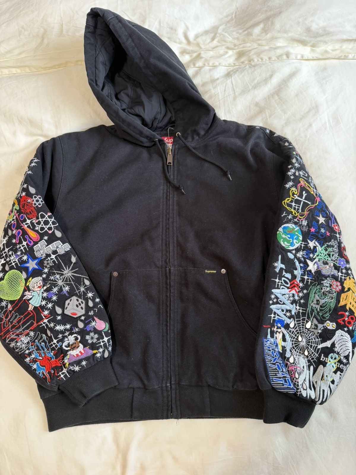 Supreme SS25 AOI Embroidered Hooded Work Jacket Size US M / EU 48-50 / 2 - 8 Thumbnail