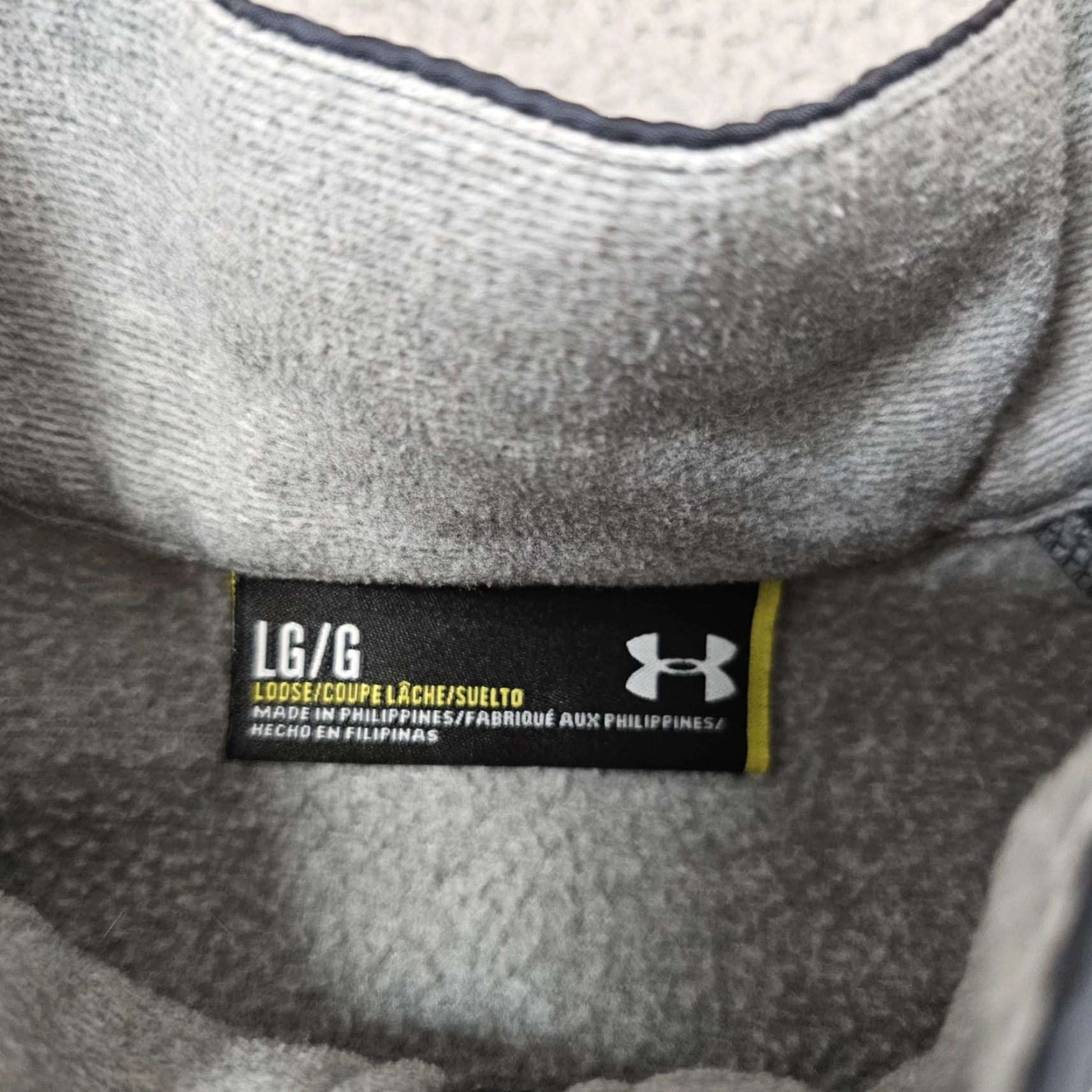 Under Armour Under Armour Sweatshirt Mens Large Gray Quarter Zip Fleece Pullover Loose Fit Size US L / EU 52-54 / 3 - 3 Thumbnail