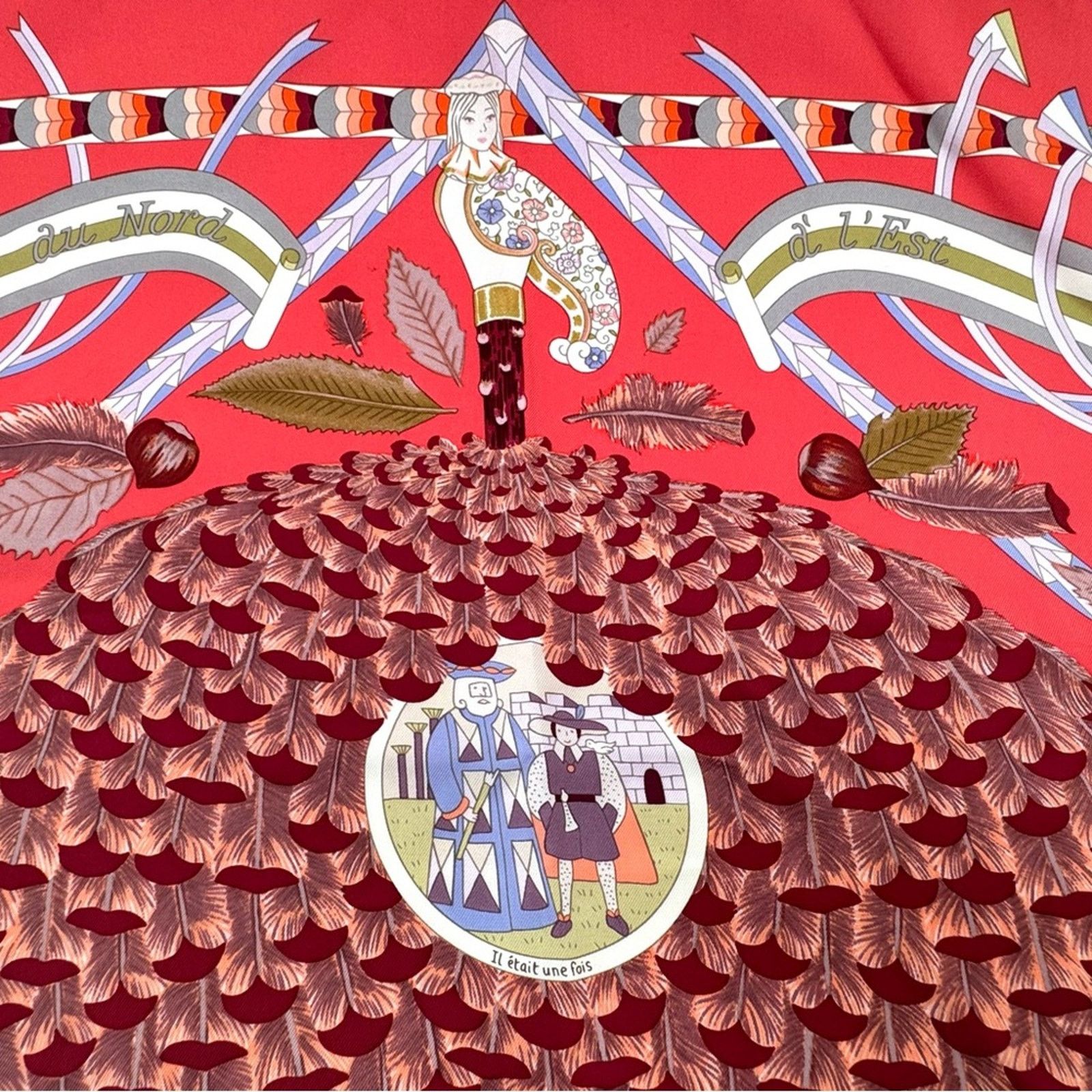 Hermes Hermes silk scarf theme is the magic umbrella coral colorway Size ONE SIZE - 4 Thumbnail
