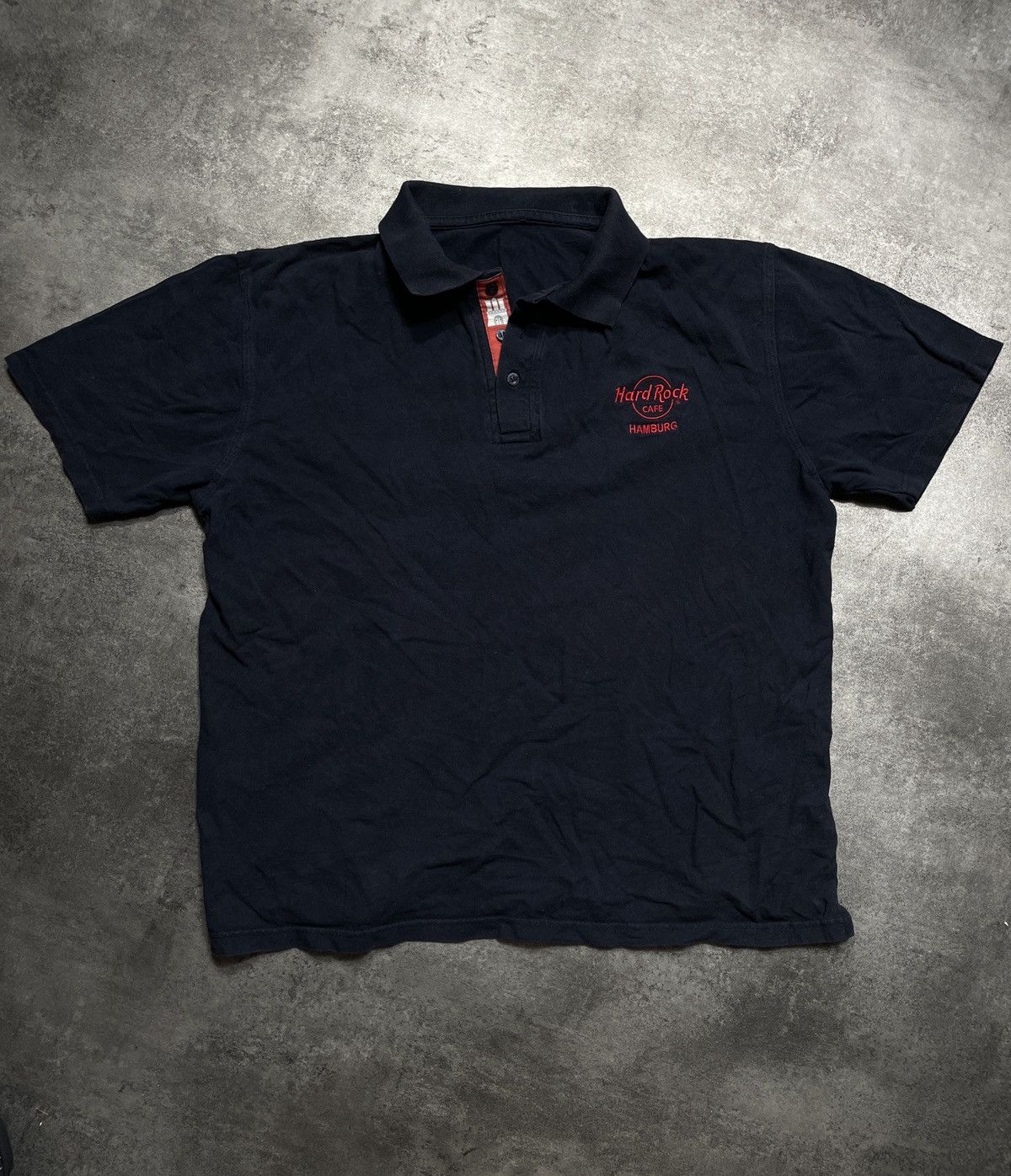 Hard Rock Cafe 🔥RARE🔥Vintage Y2K Hard Rock Cafe Hamburg Polo Tee Boxy Fit Size US L / EU 52-54 / 3 - 1 Thumbnail