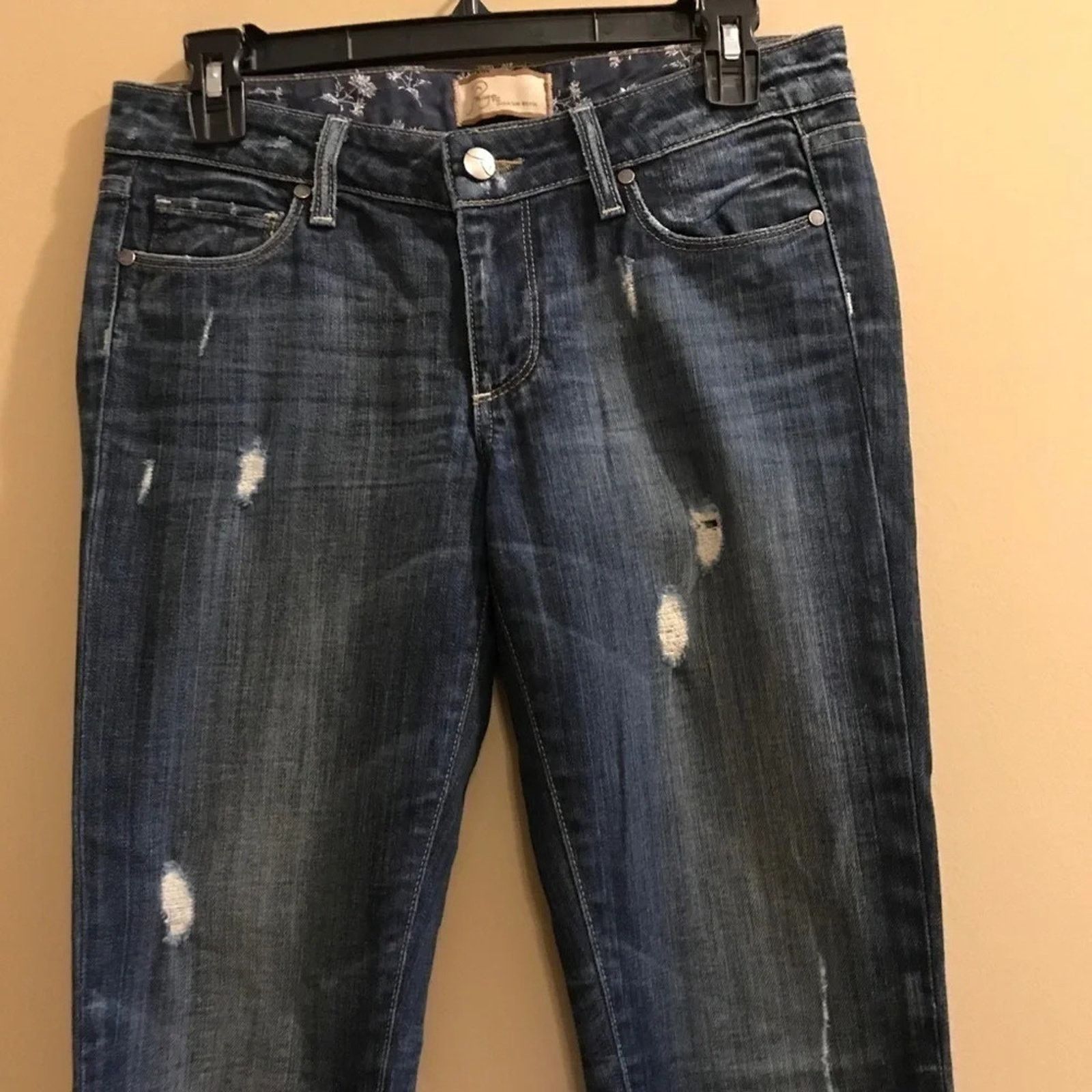 Paige Paige Denim Distressed Skyline Skinny Jeans 27 Size 27" / US 4 / IT 40 - 9 Thumbnail