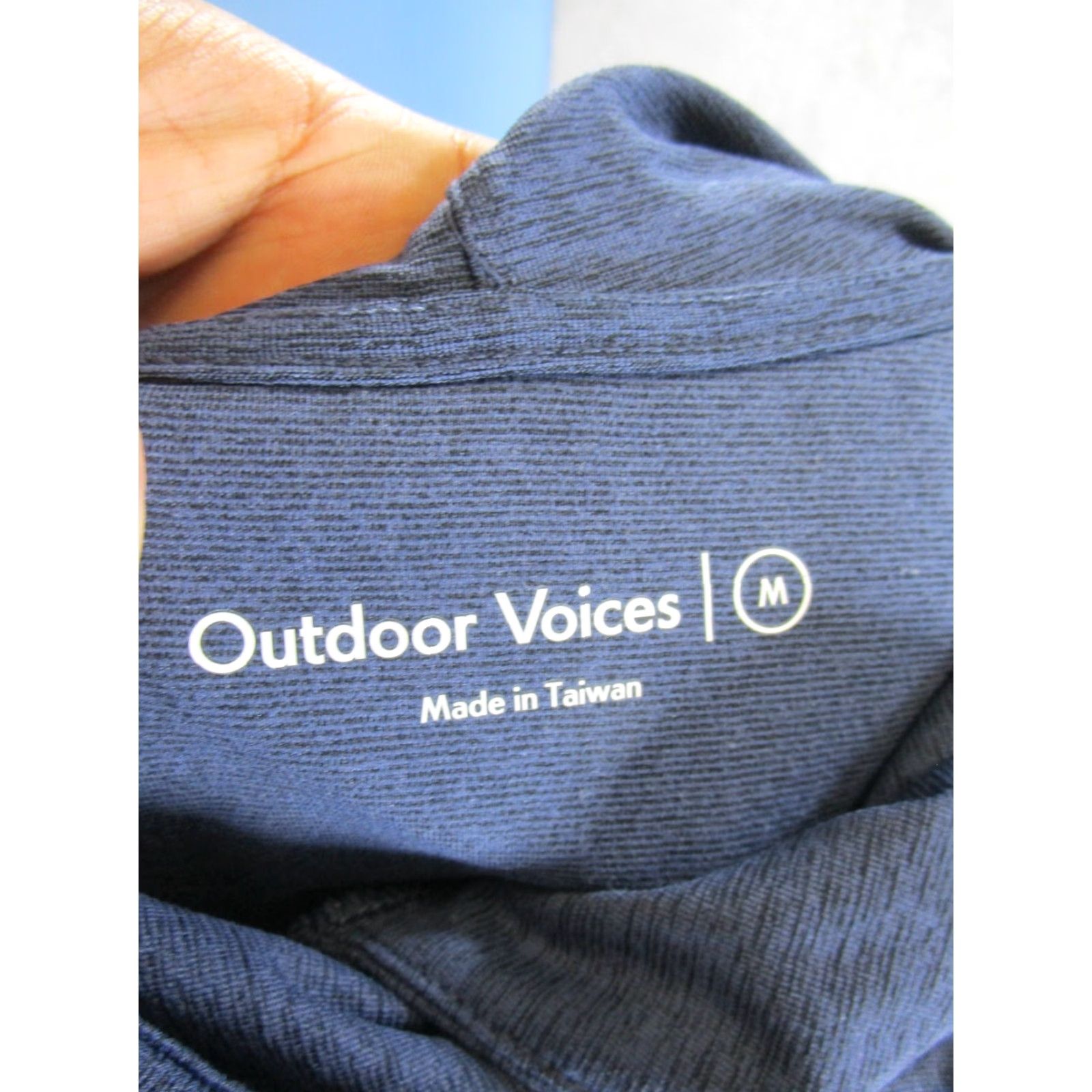 Outdoor Voices Outdoor Voices Sweatshirt Mens Medium Jockey Pullover Hoodie Blue Tear Size US M / EU 48-50 / 2 - 7 Thumbnail