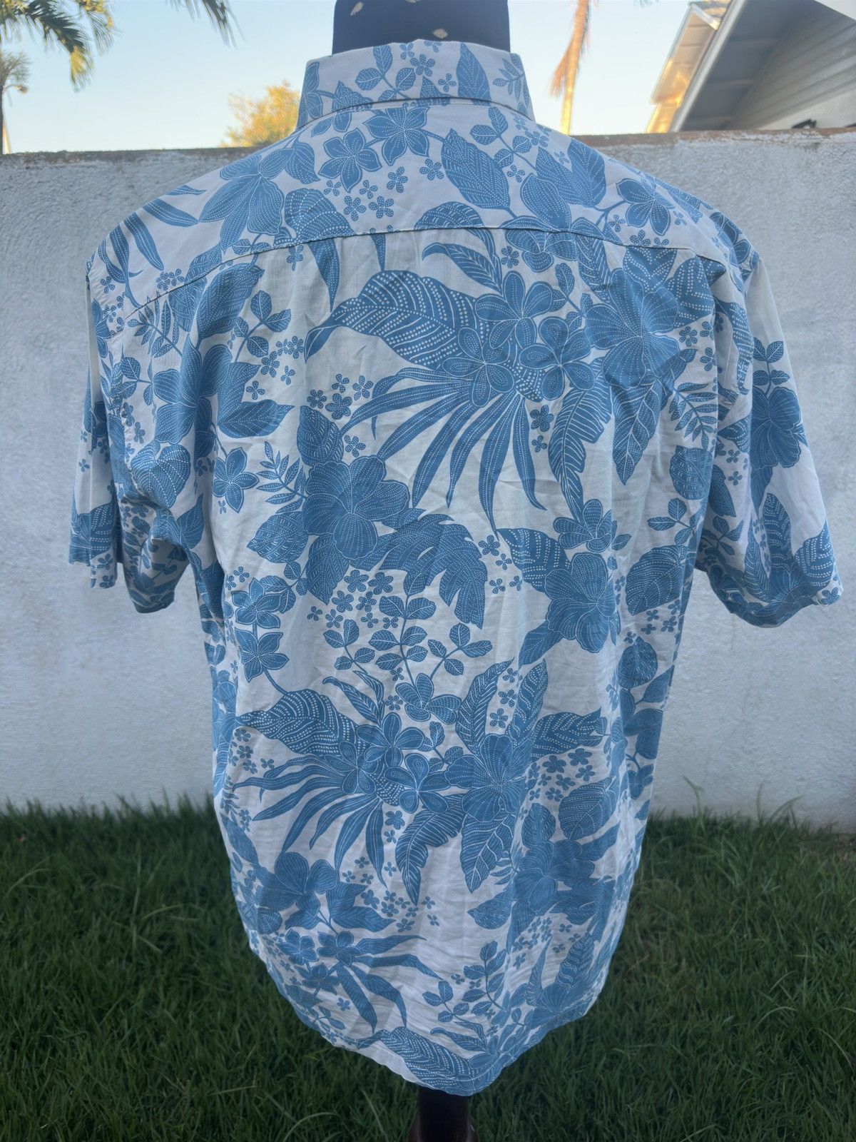Tori Richard PreOwned Tori Richard Hawaiian Print Blue/White Men's L Size US L / EU 52-54 / 3 - 2 Thumbnail