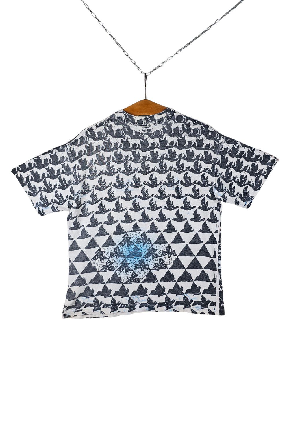 Vintage 1990s M.C. Escher AOP Wrap Tee - USA Made Size US L / EU 52-54 / 3 - 2 Thumbnail