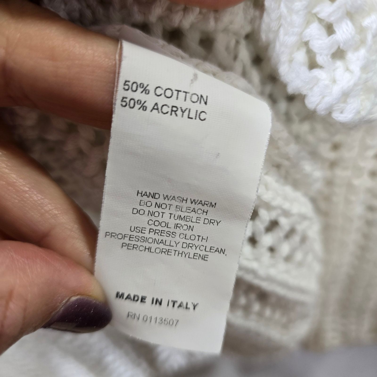 Other Gina Mantelli For OtreerrE Made in Italy White Sweater Small Size S / US 4 / IT 40 - 6 Thumbnail