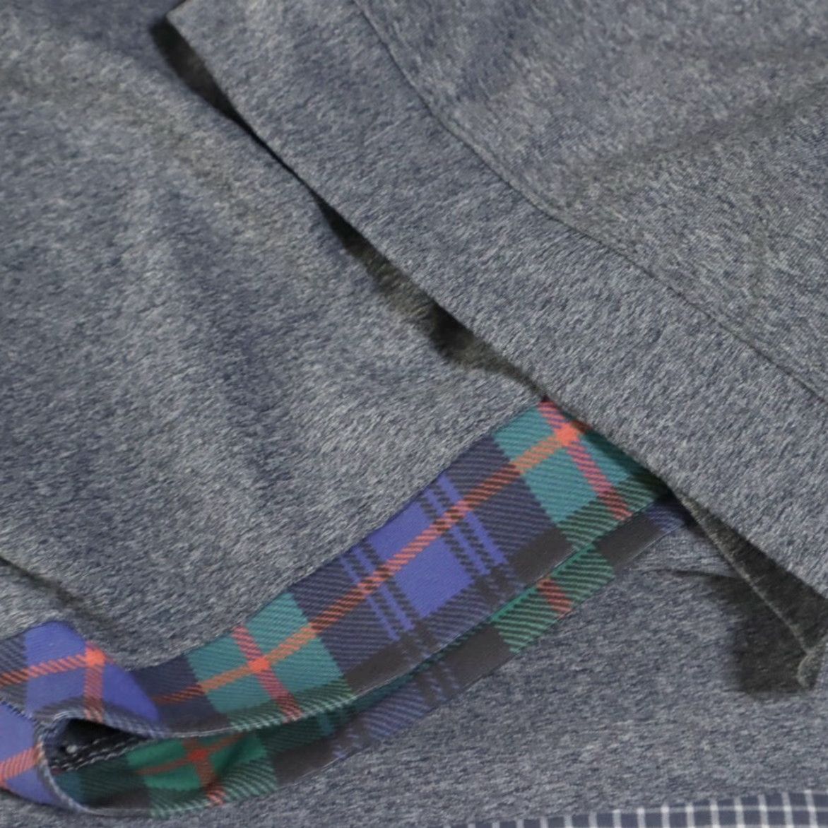 Vintage William Murray Tartan Trim Stretch Solid Polo Shirt Charcoal Men's L Size US L / EU 52-54 / 3 - 7 Thumbnail