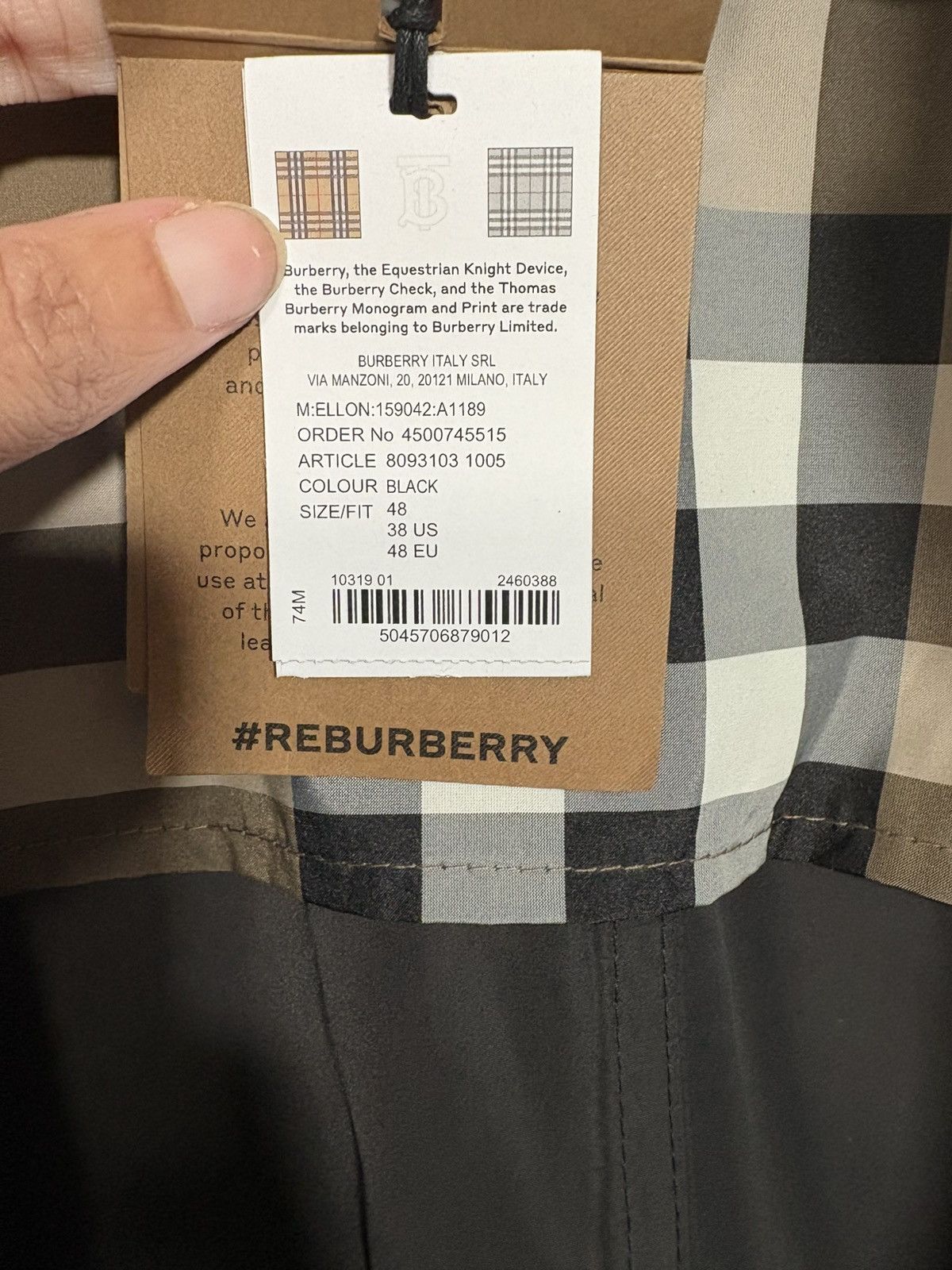 Burberry Burberry Technical Bomber Jacket — NWT (US 38 / EU 48) Size US M / EU 48-50 / 2 - 6 Thumbnail