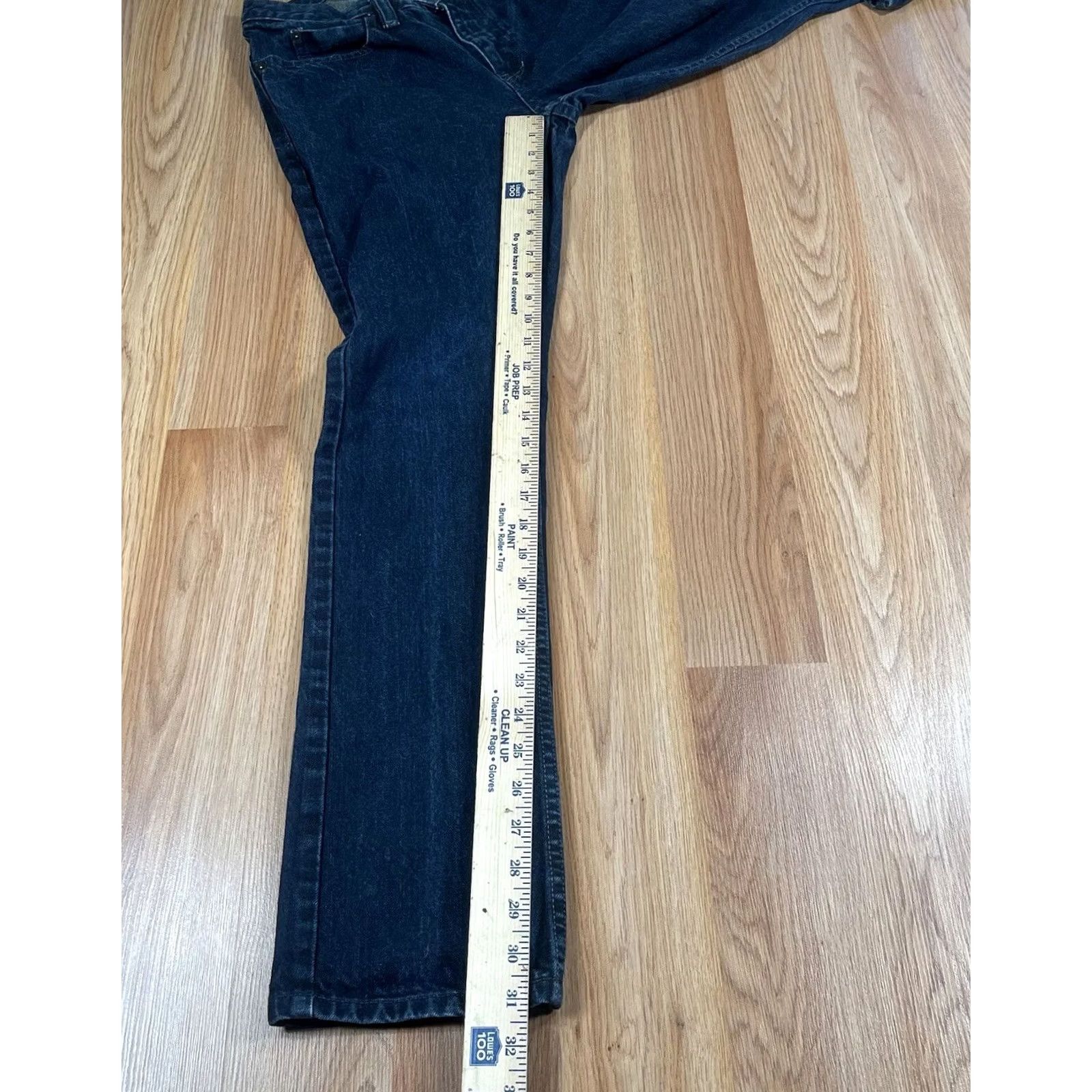Denime Freeworld Co. Jeans Mens 30Wx31L Skinny Dark Blue Wash Denim Pants Size US 30 / EU 46 - 6 Thumbnail