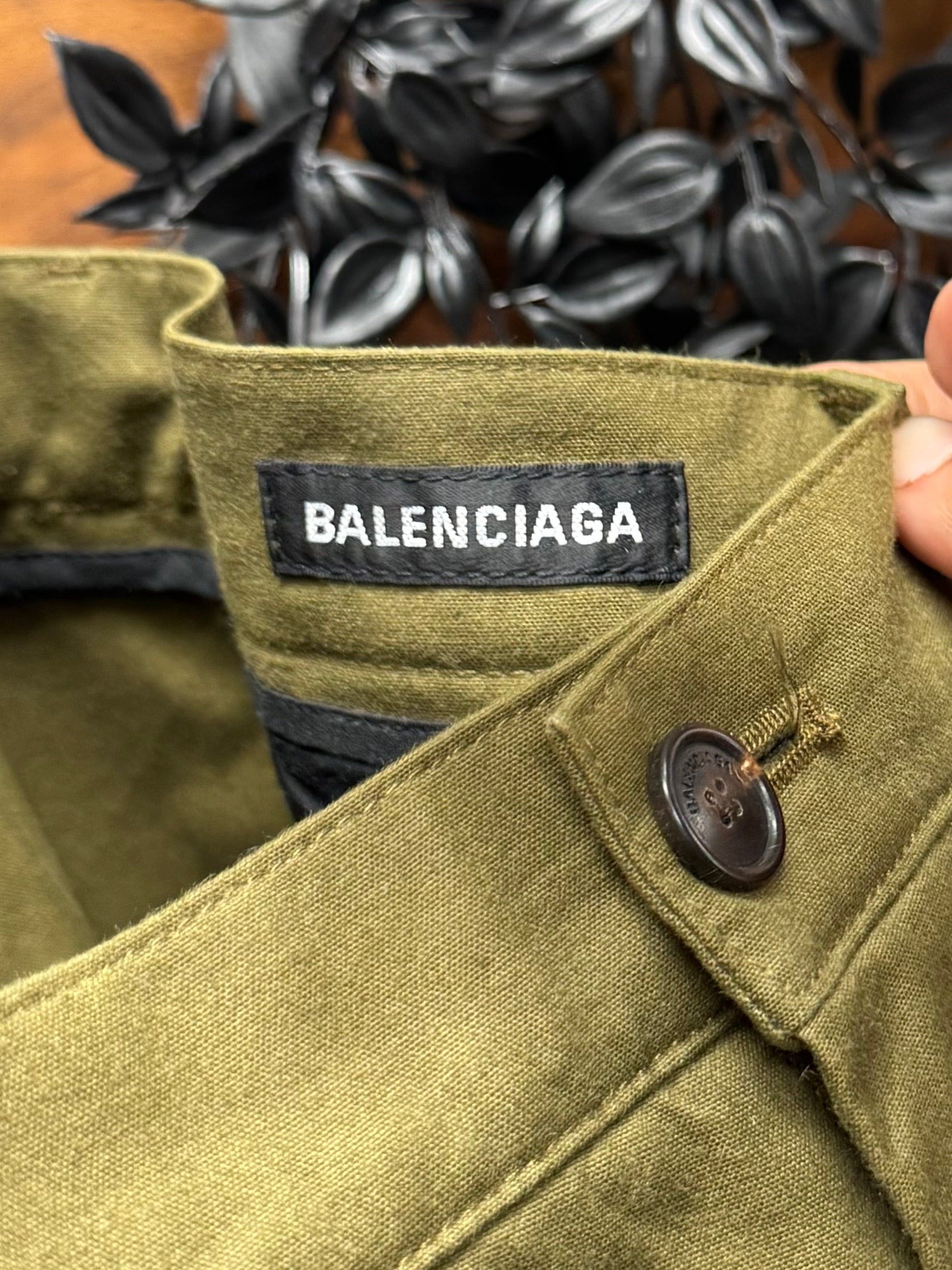 Balenciaga 2018 Balenciaga ‘Forest Green’ Wide Leg Pants Size US 30 / EU 46 - 2 Thumbnail